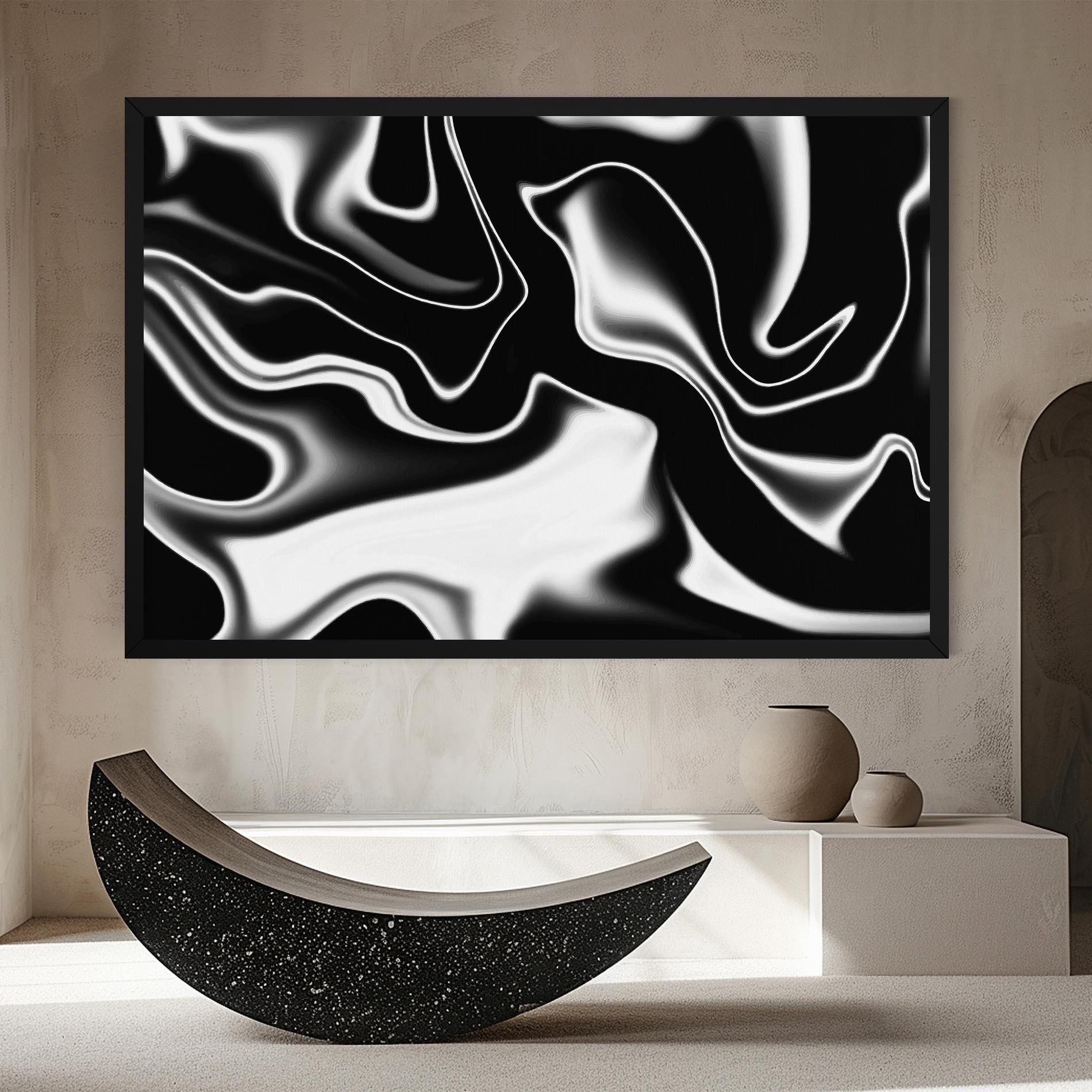 Obraz na Płótnie Black Metalic Art mockup 8