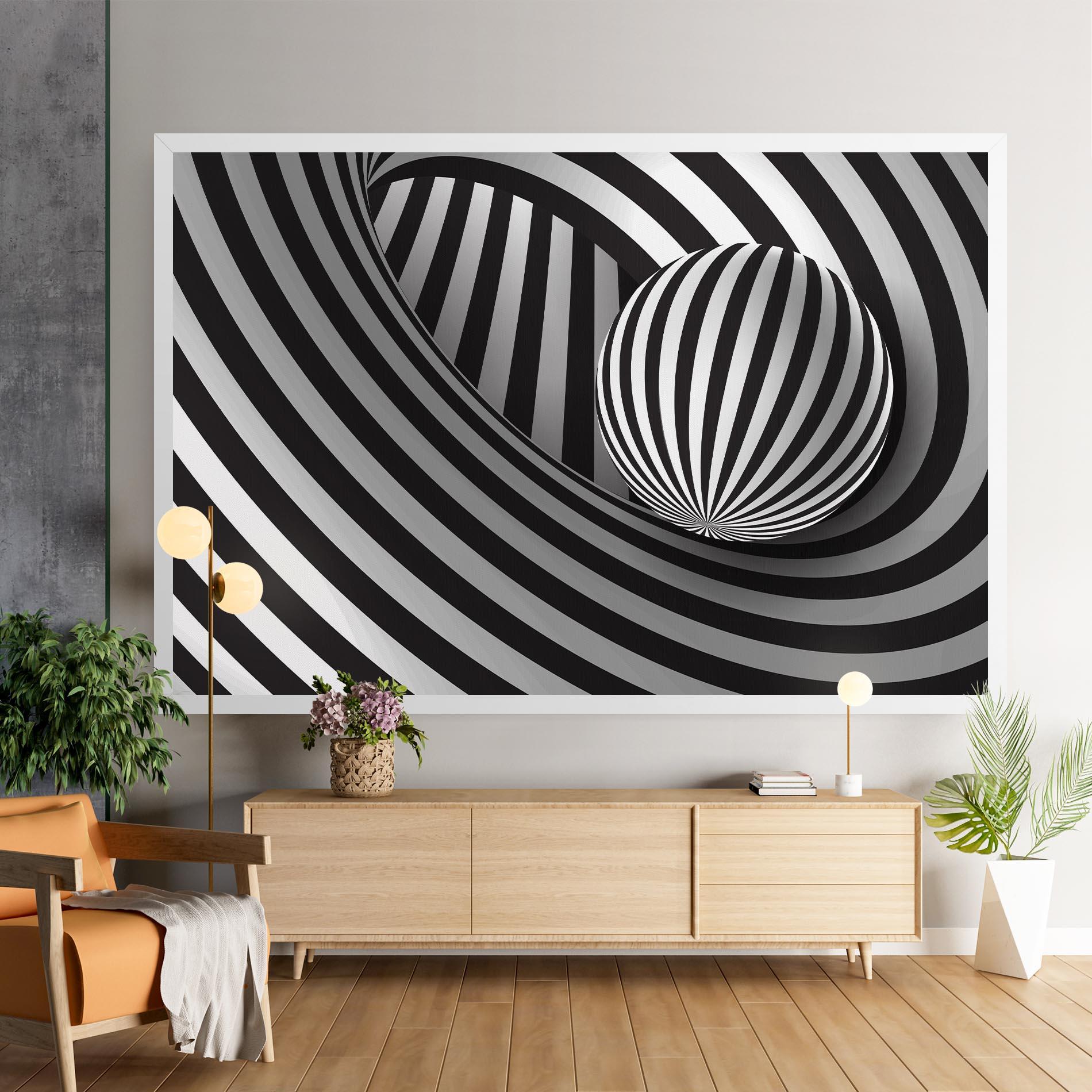 Obraz na Płótnie 3d Zebra Ball mockup 9