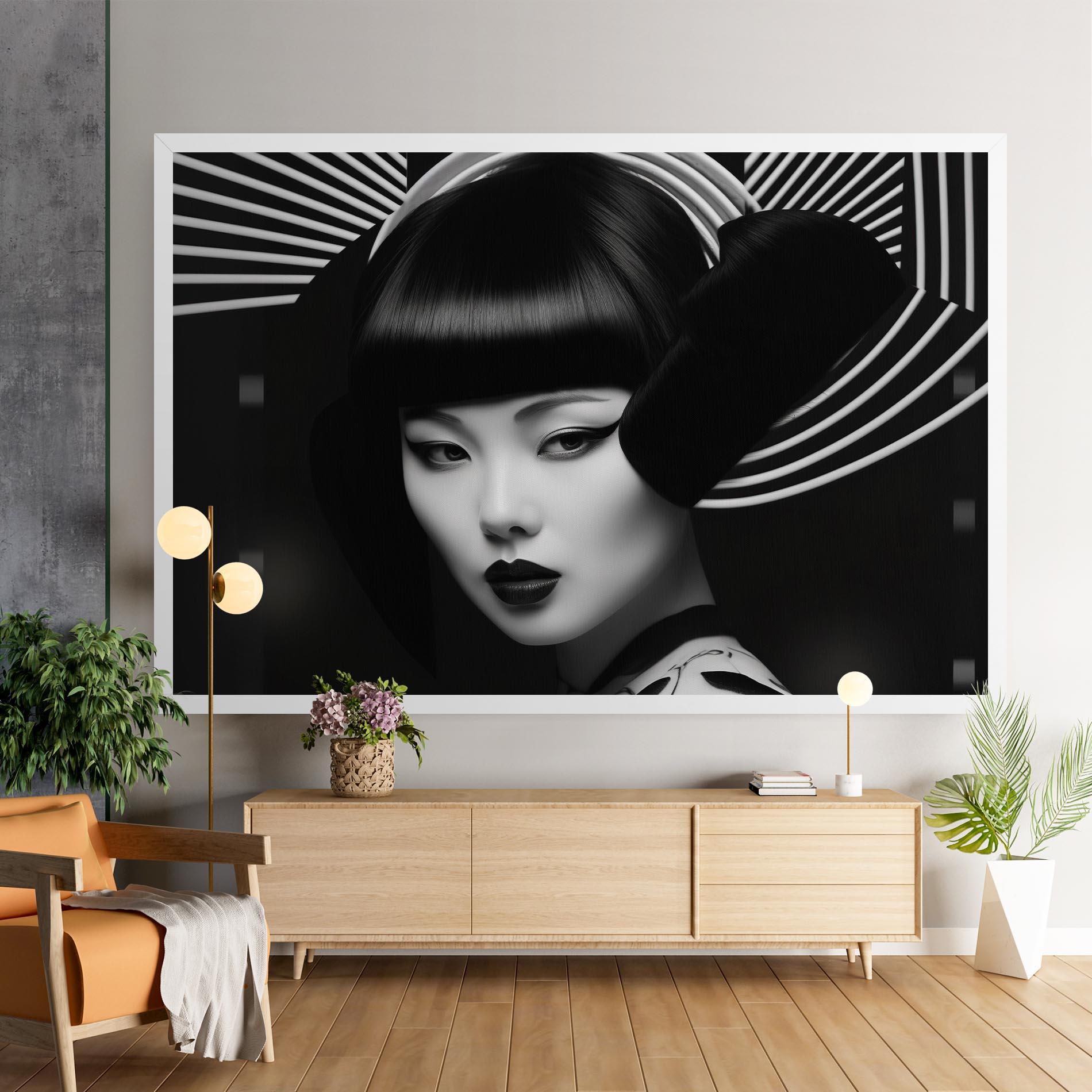 Obraz na Płótnie Abstract Asian Woman mockup 9