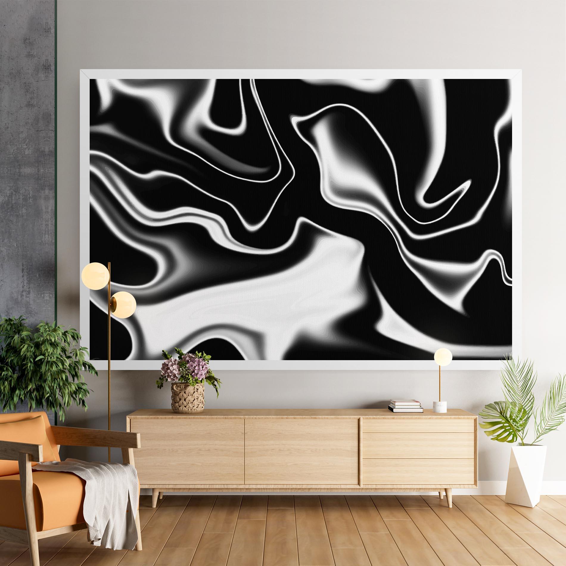 Obraz na Płótnie Black Metalic Art mockup 9