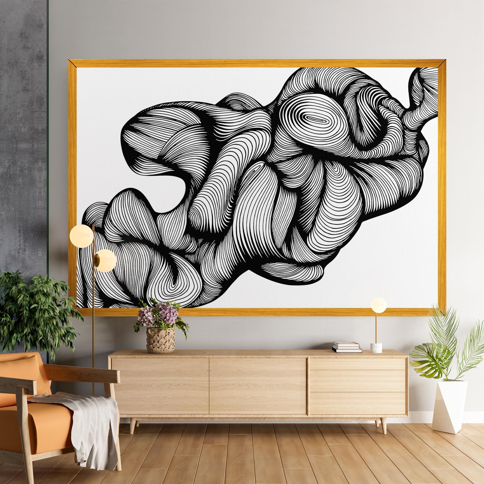 Obraz na Płótnie Monochrome Doodle mockup 9