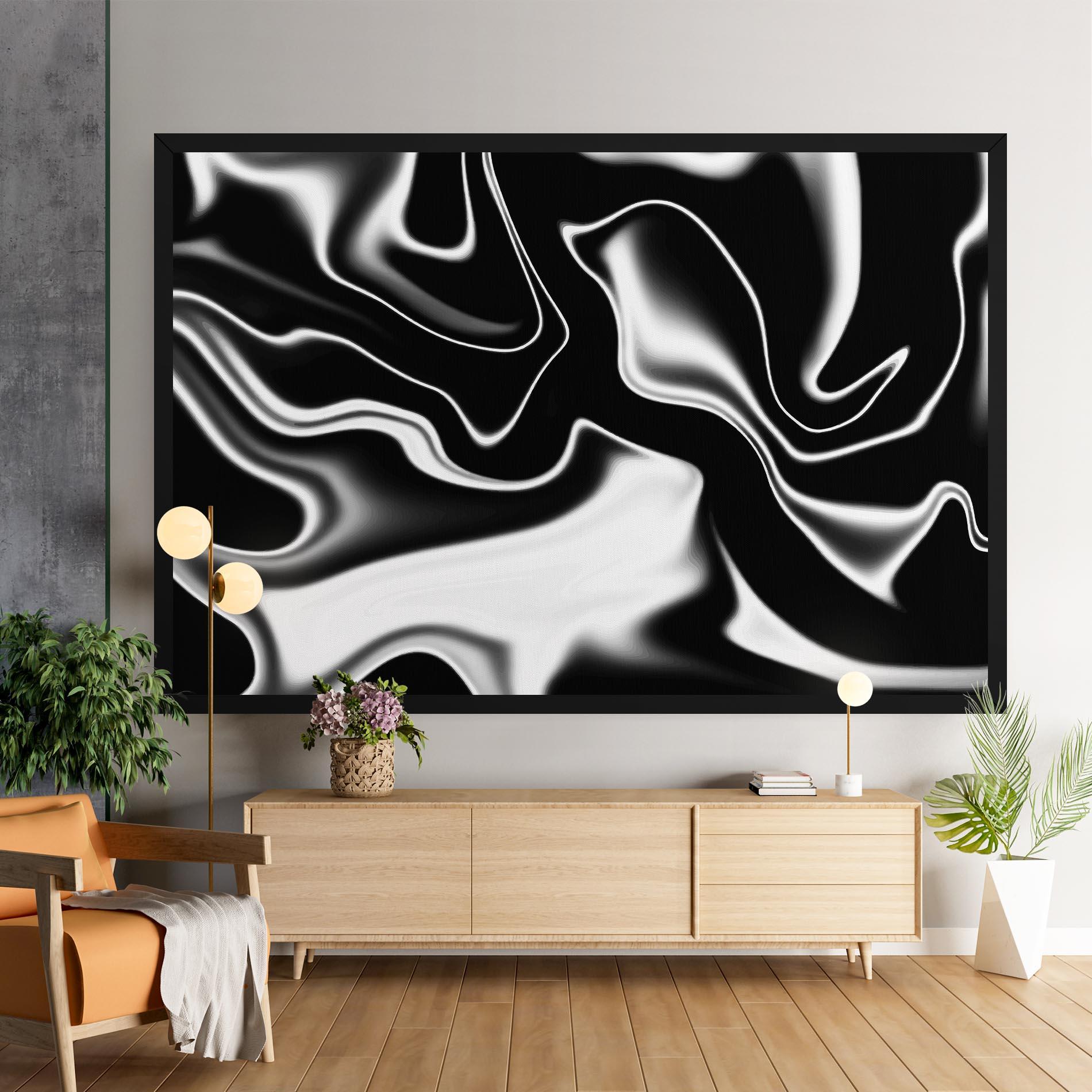 Obraz na Płótnie Black Metalic Art mockup 9