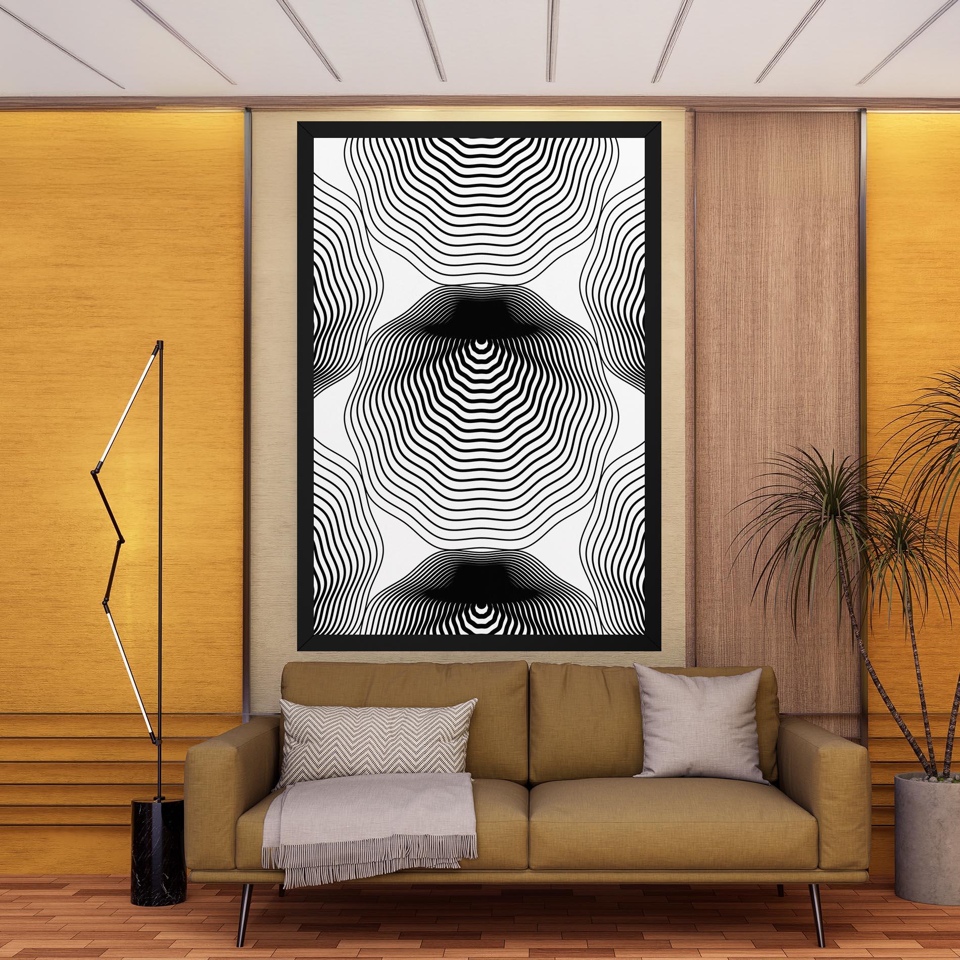 Obraz na Płótnie Black Line Art mockup 9