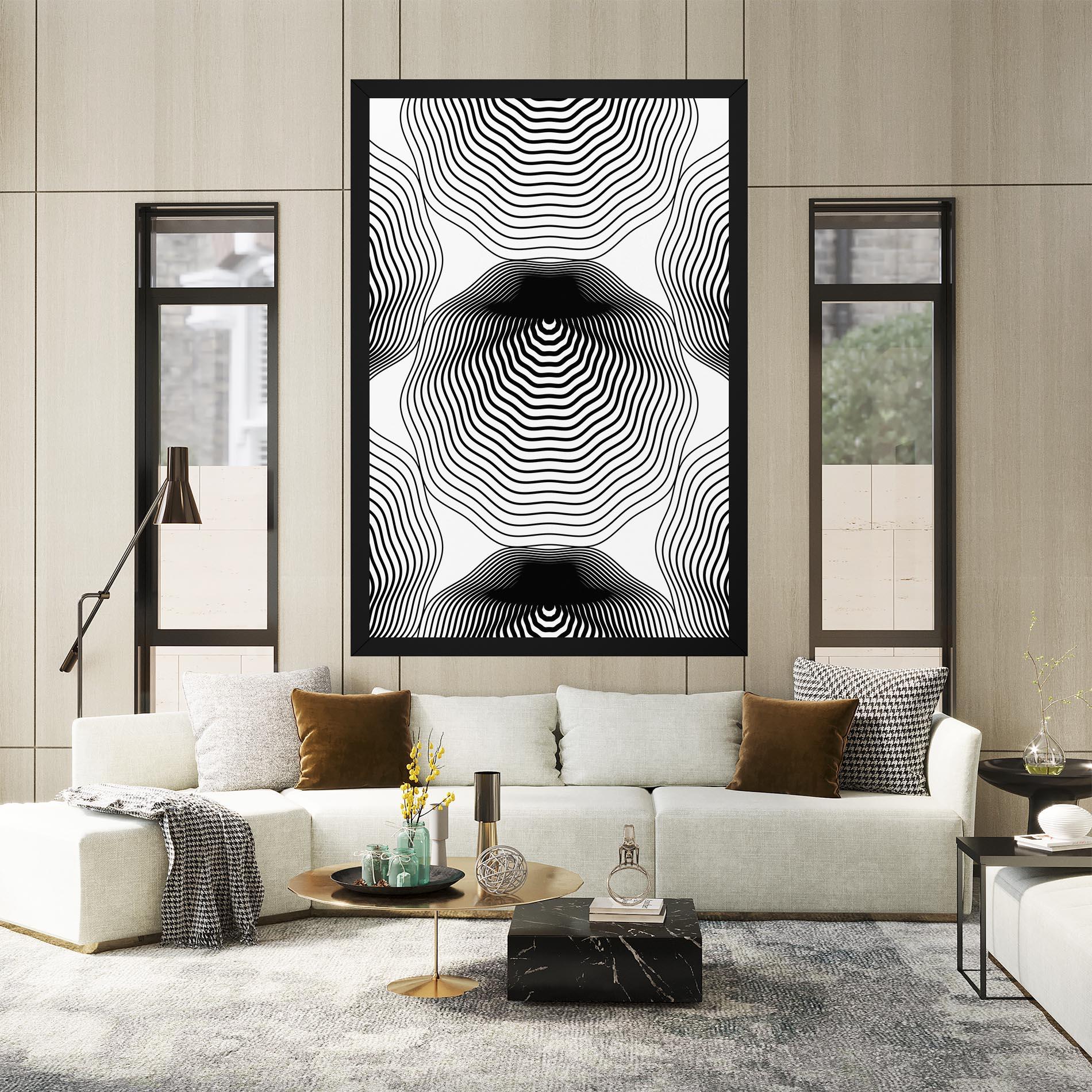 Obraz na Płótnie Black Line Art mockup 2