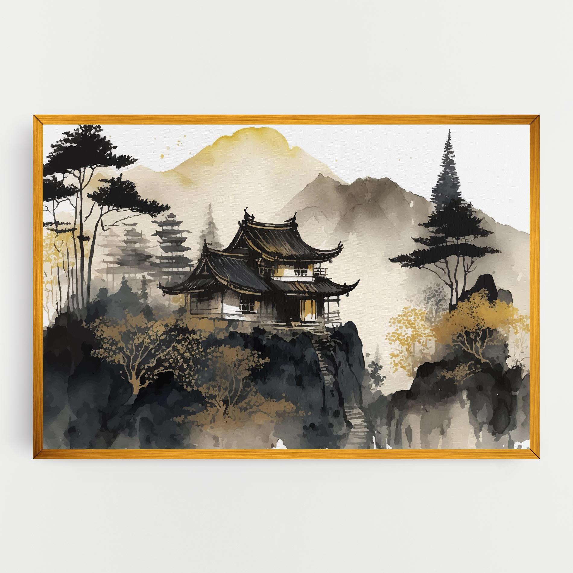 Obraz na Płótnie Japanese Temple mockup 0