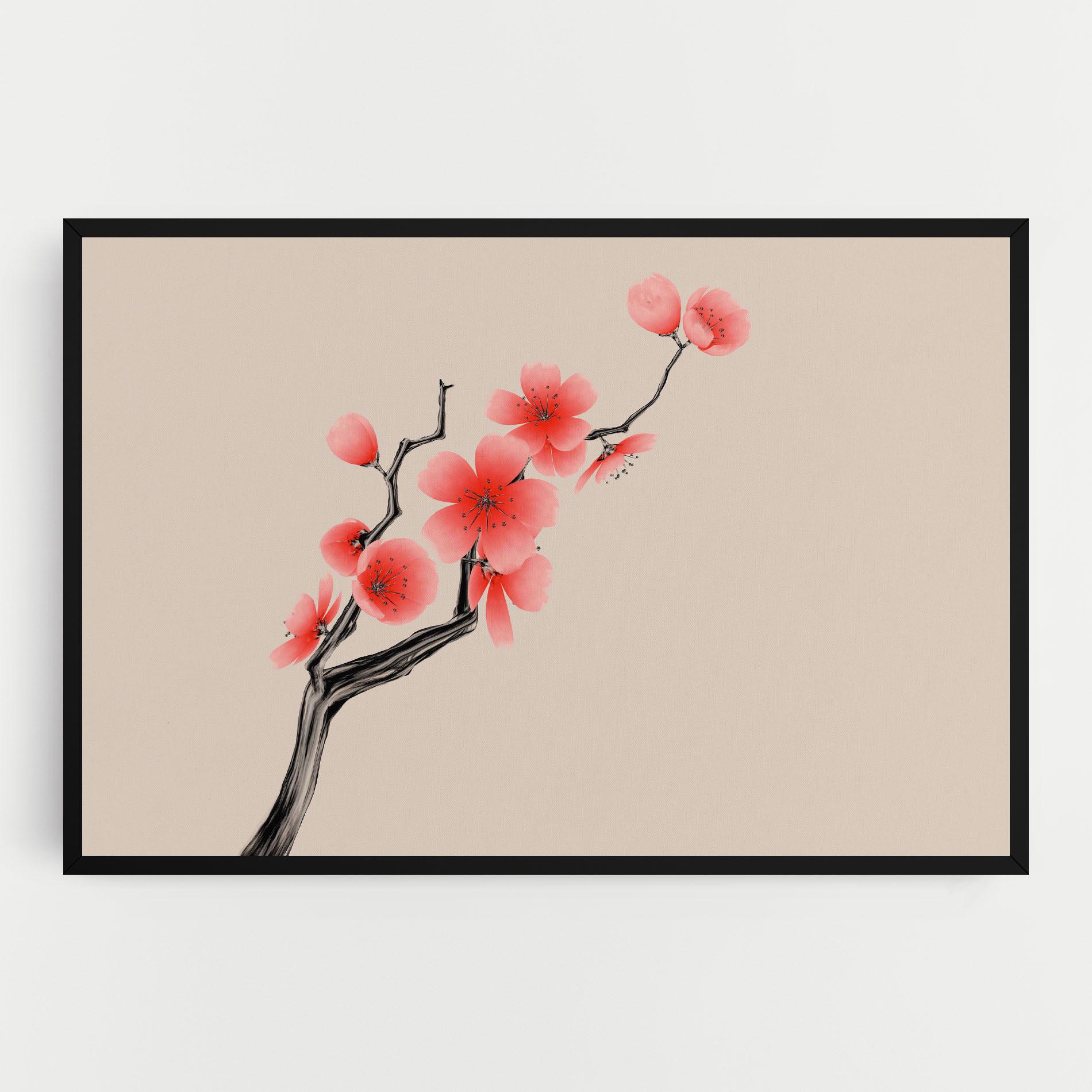 Obraz na Płótnie Chinese Plum Blossom mockup 0