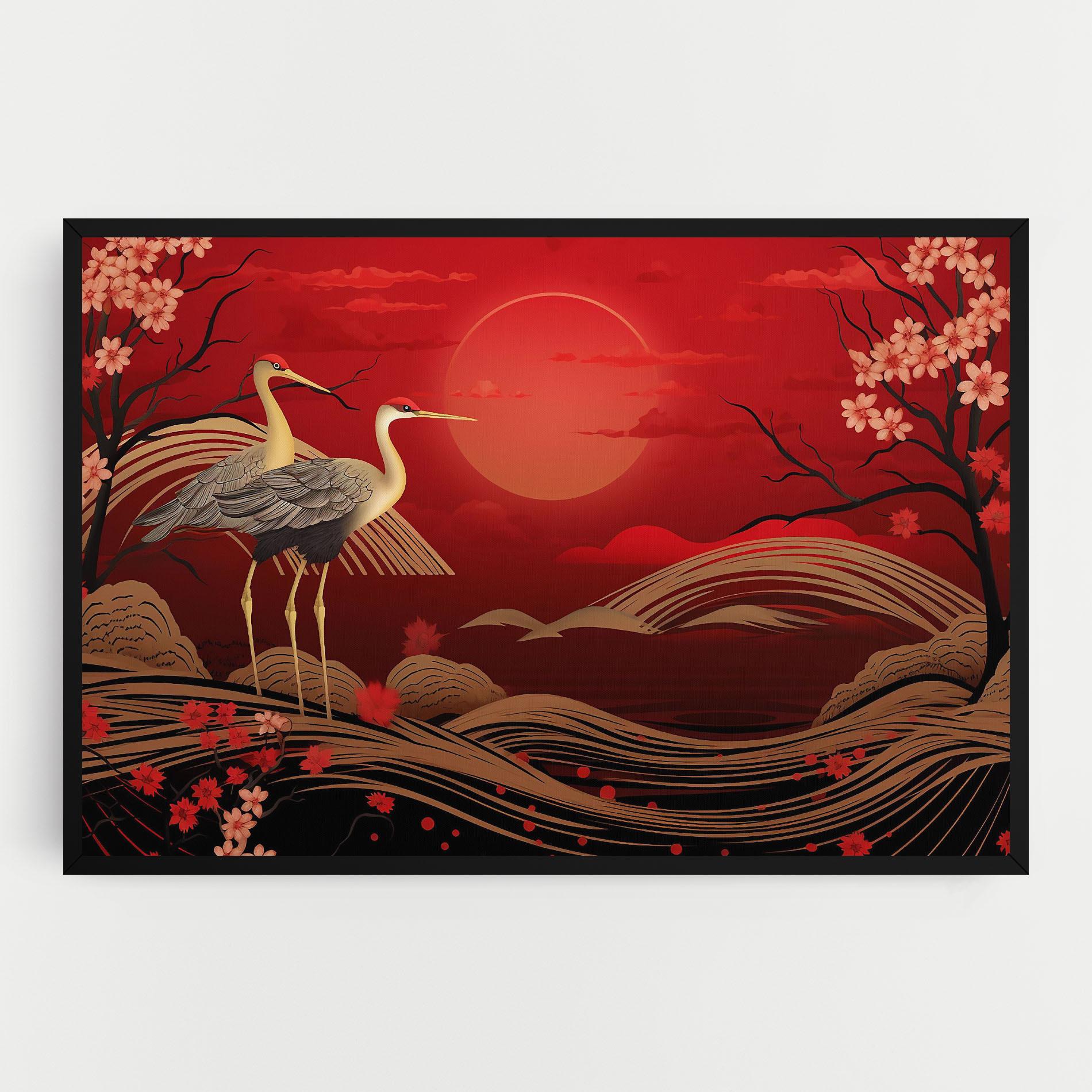 Obraz na Płótnie Gold Landscape Painting mockup 0