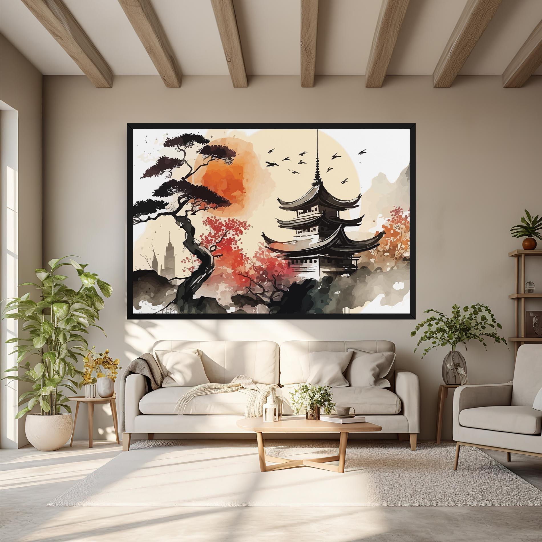 Obraz na Płótnie Asiatic Beautiful View mockup 6