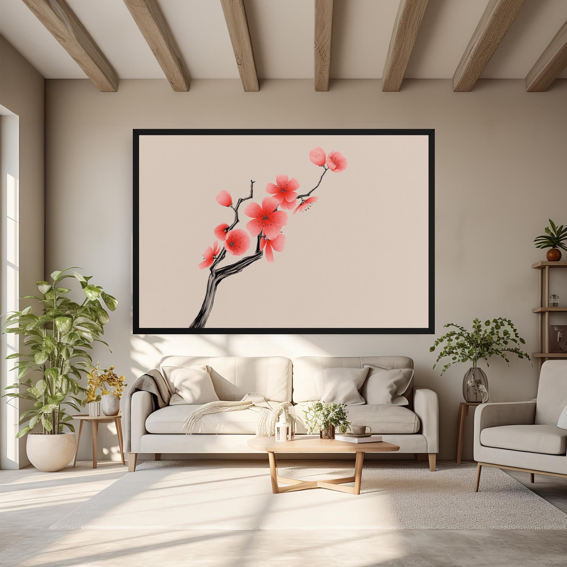 Obraz na Płótnie Chinese Plum Blossom mockup 6