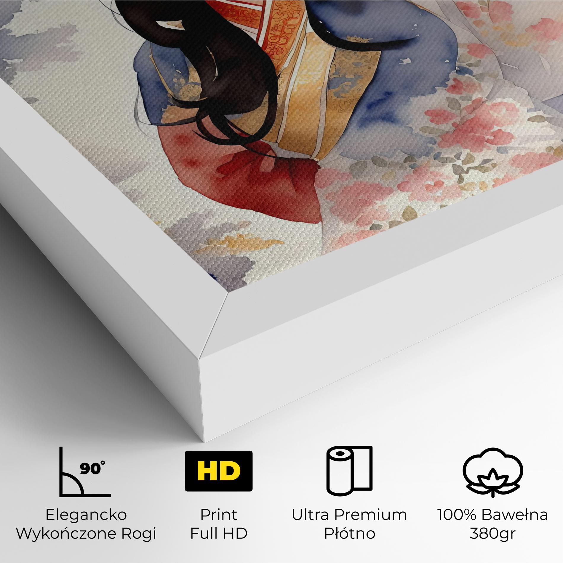 Obraz na Płótnie Asian Woman Dancing mockup 4