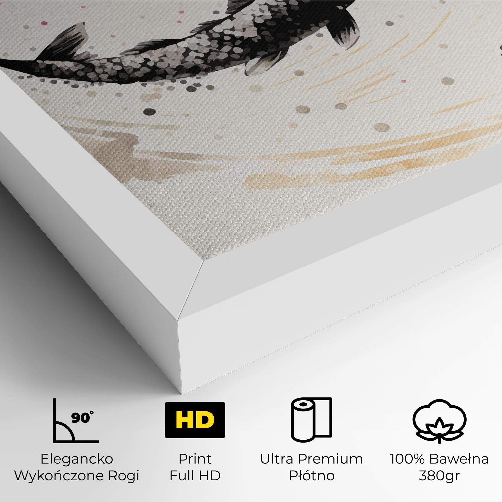 Obraz na Płótnie Asiatic Flower Fish mockup 4