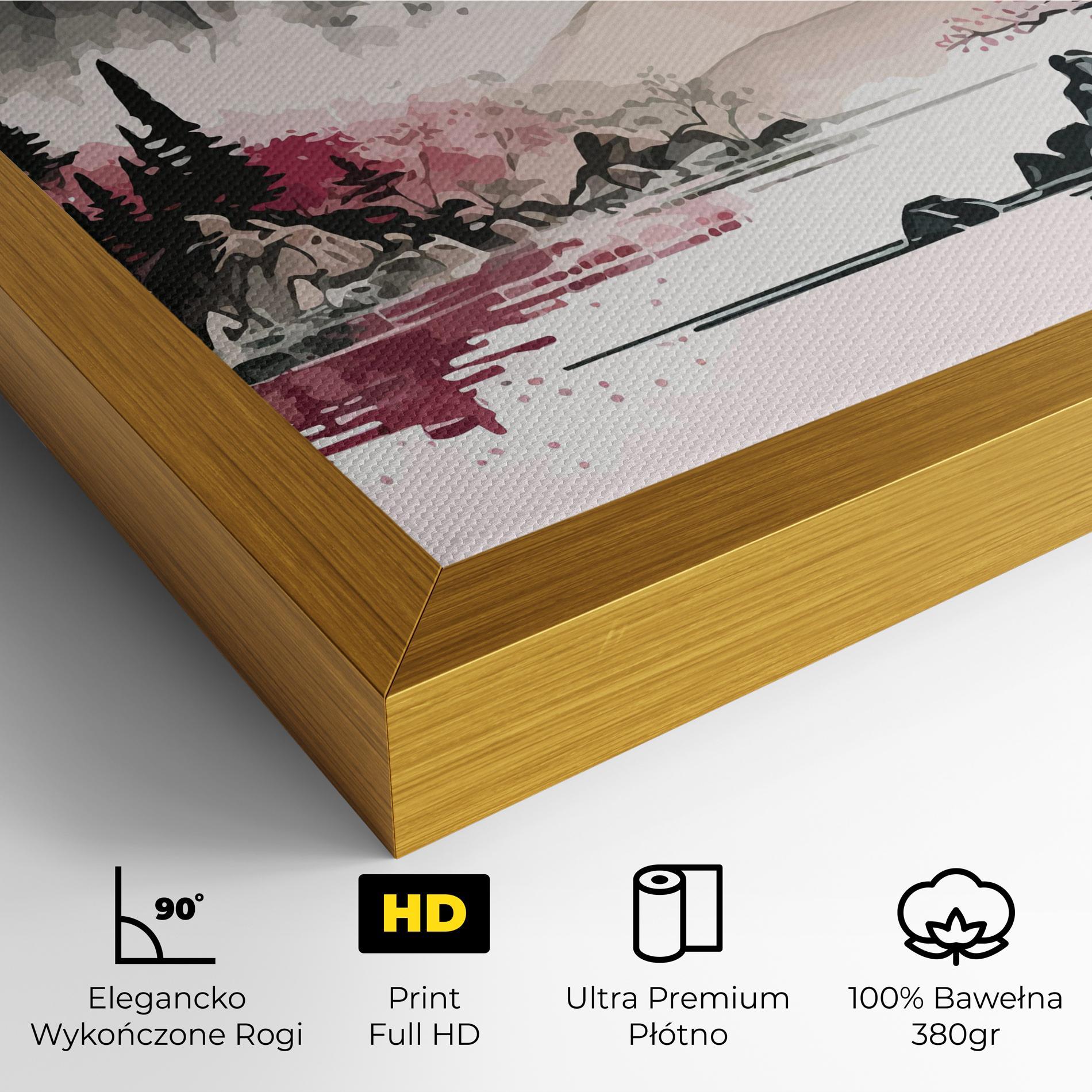 Obraz na Płótnie Pink Asian View mockup 4