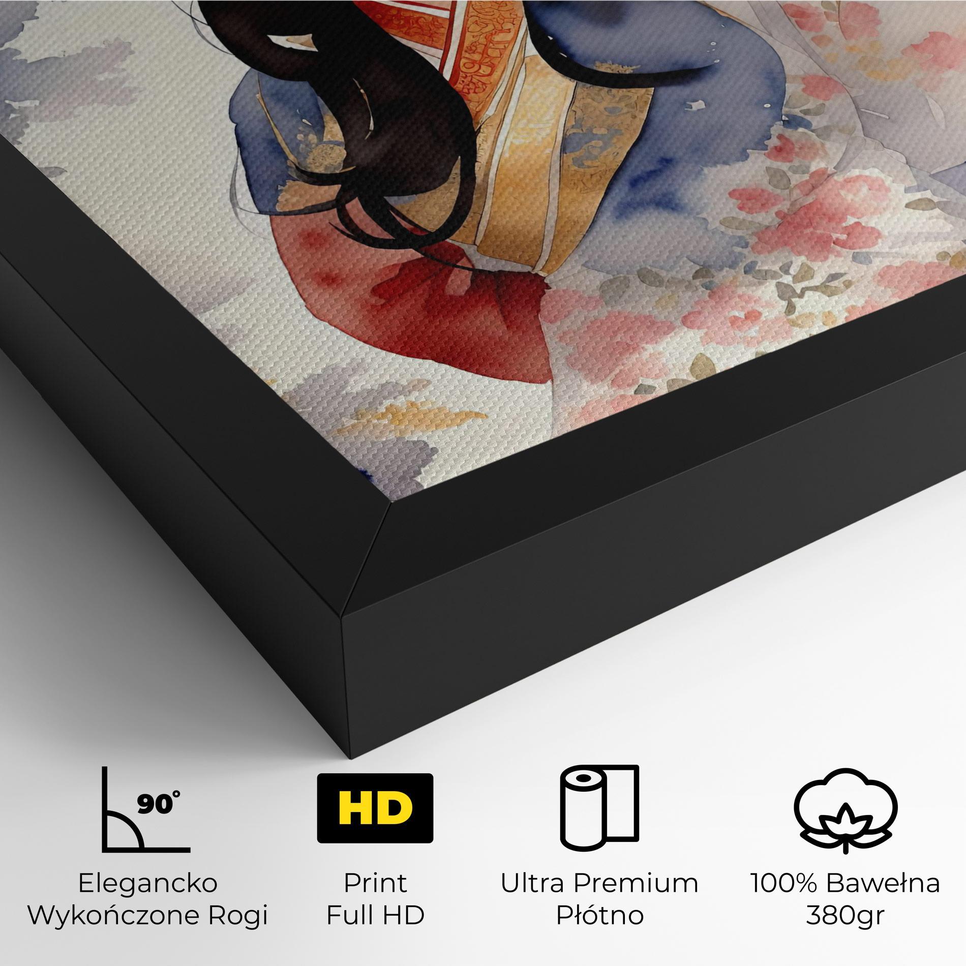 Obraz na Płótnie Asian Woman Dancing mockup 4