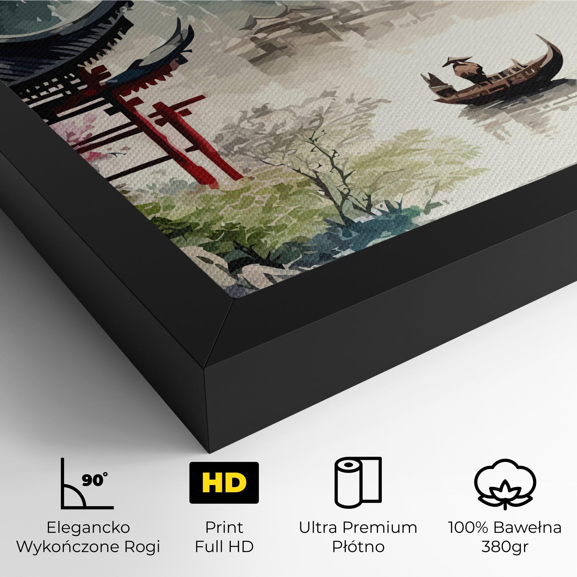 Obraz na Płótnie Beautiful Asiatic View mockup 4