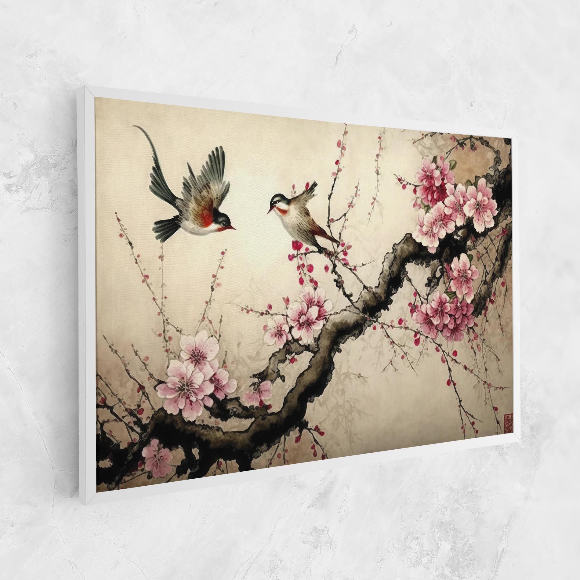 Cherry Blossom Birds mockup 1
