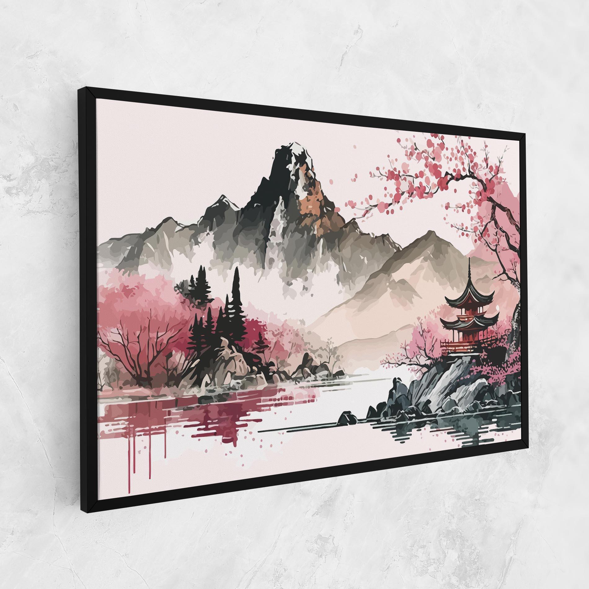 Obraz na Płótnie Pink Asian View mockup 1