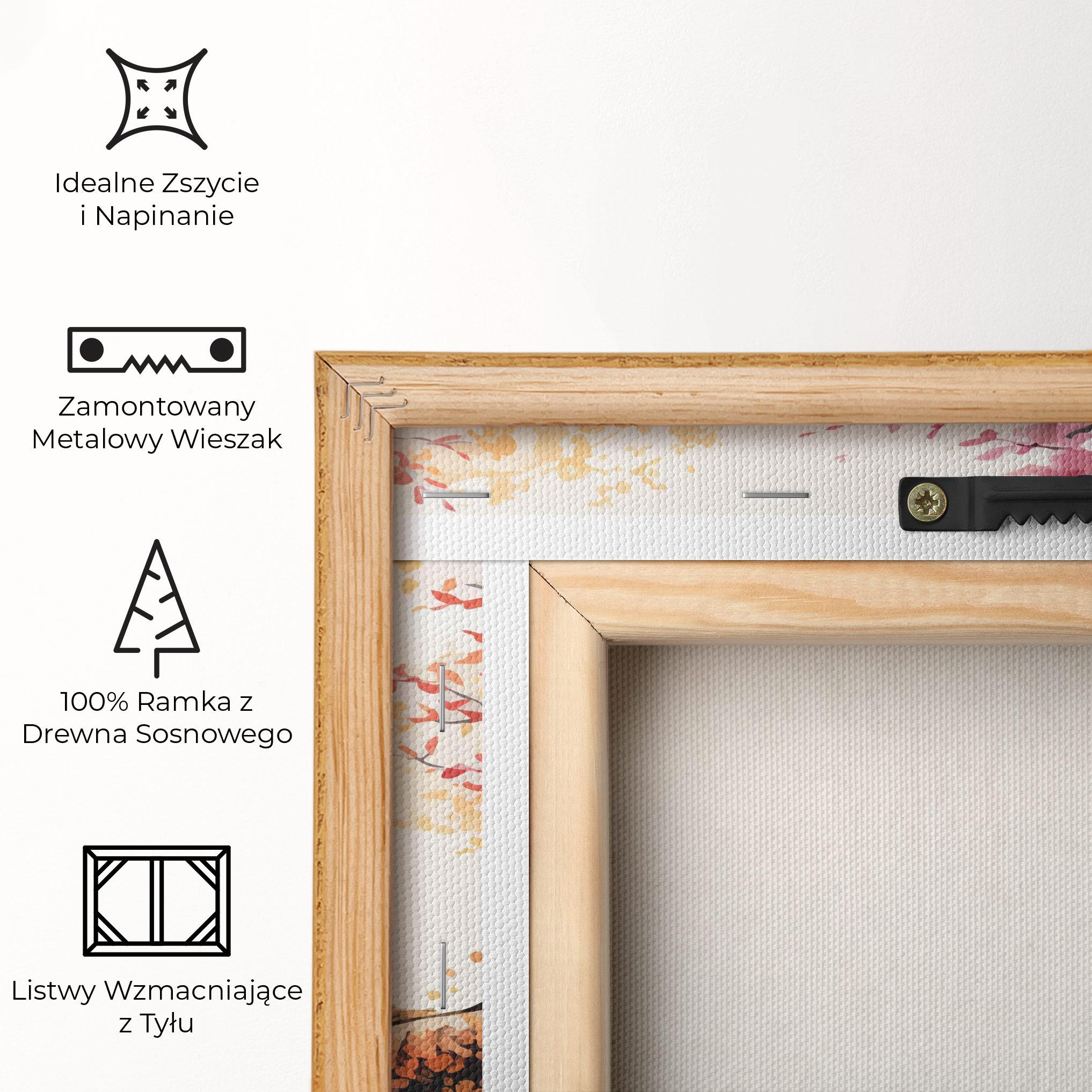 Obraz na Płótnie Asiatic Flower Fish mockup 5