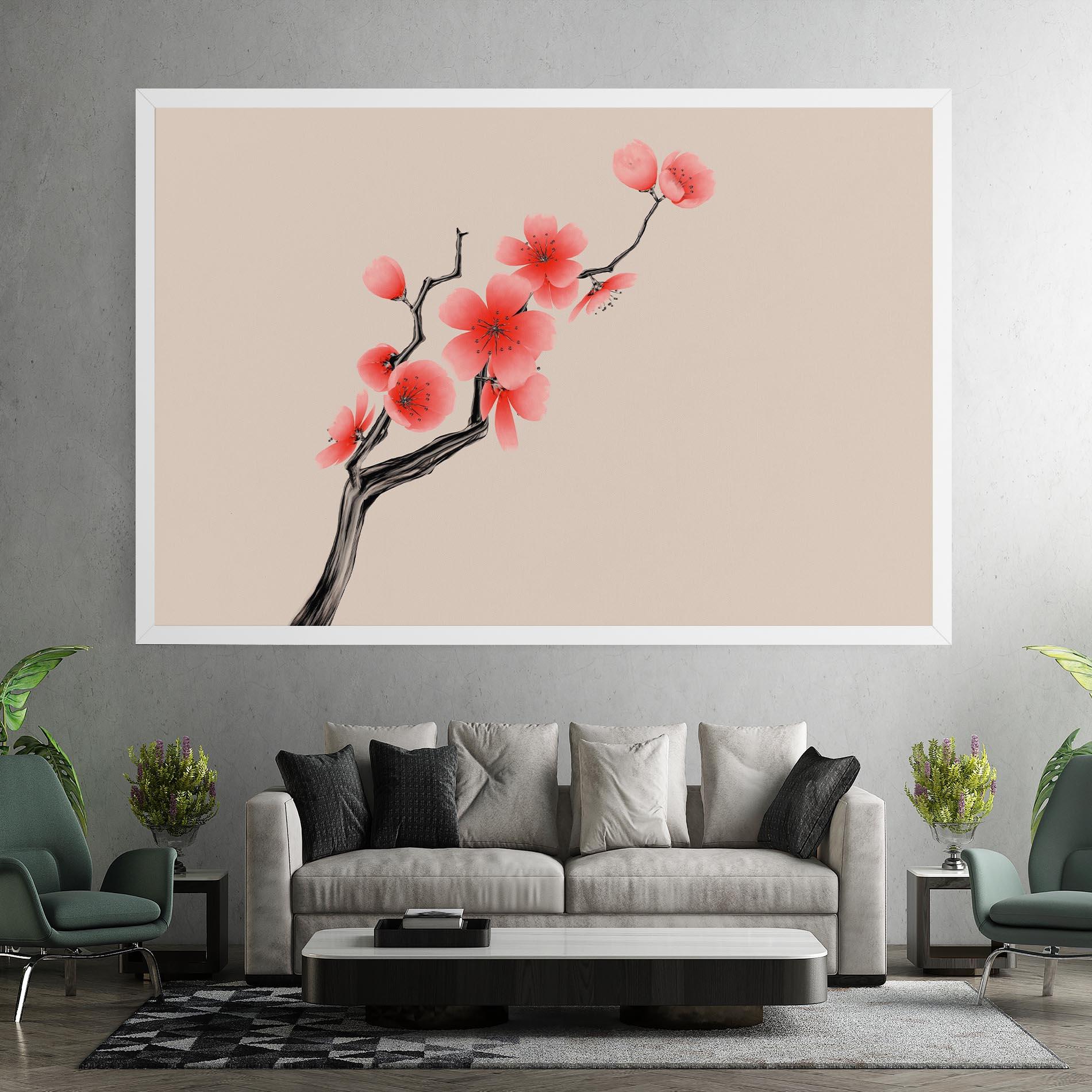 Obraz na Płótnie Chinese Plum Blossom mockup 7
