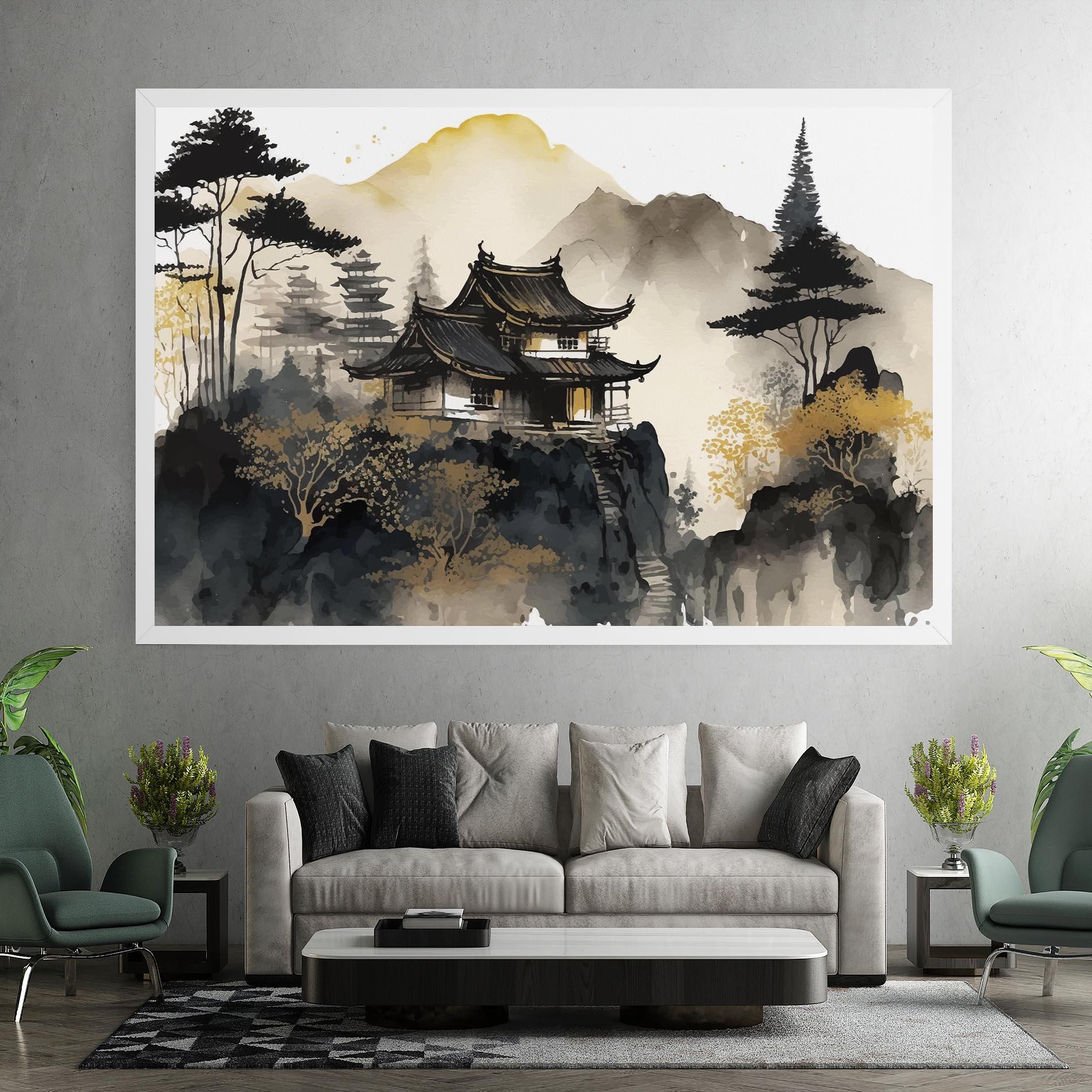 Obraz na Płótnie Japanese Temple mockup 7
