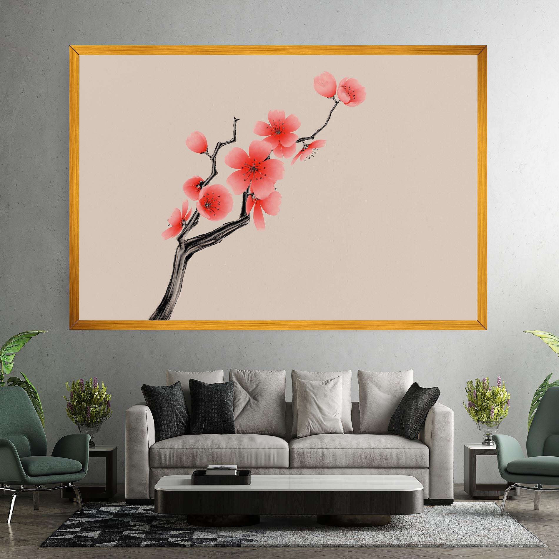 Obraz na Płótnie Chinese Plum Blossom mockup 7