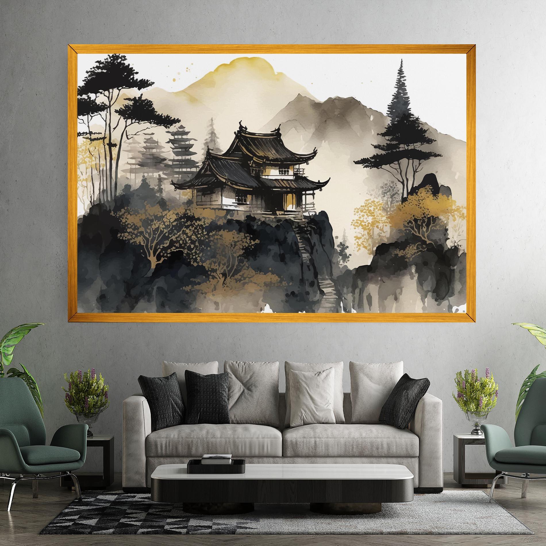 Obraz na Płótnie Japanese Temple mockup 7