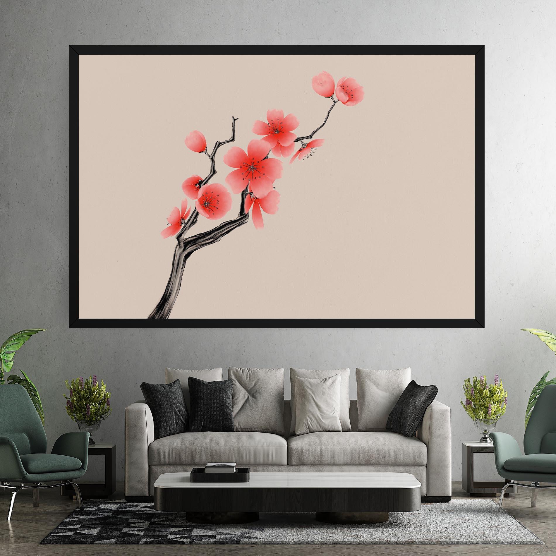 Obraz na Płótnie Chinese Plum Blossom mockup 7