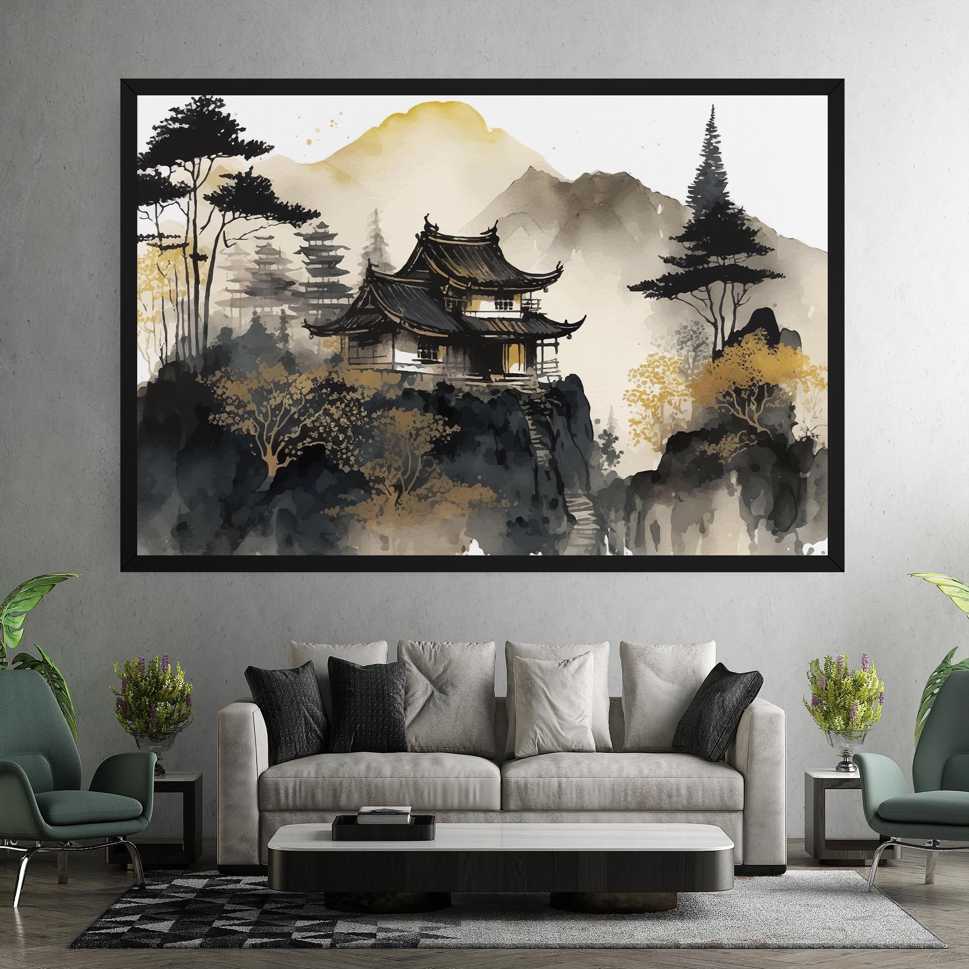 Obraz na Płótnie Japanese Temple mockup 7