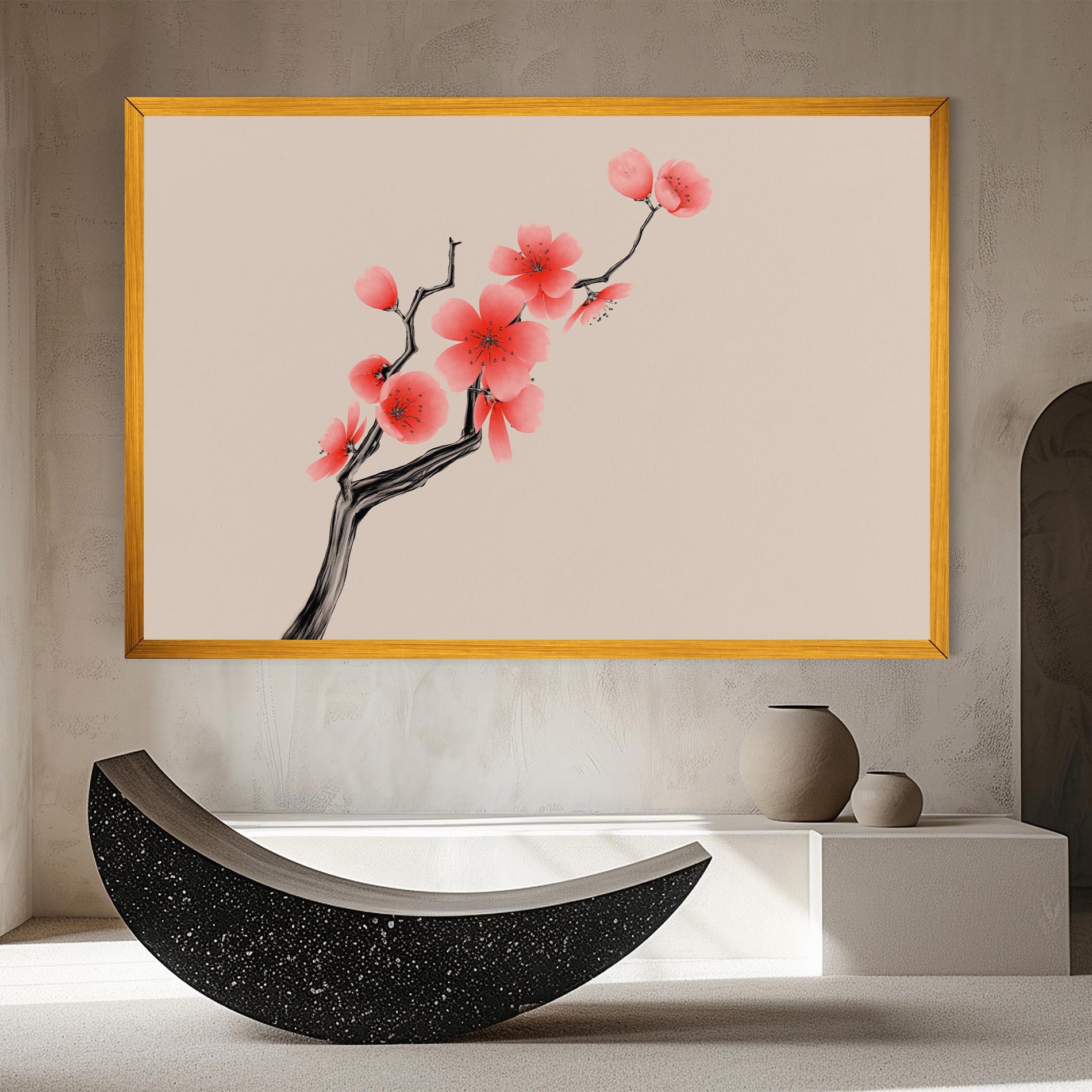 Obraz na Płótnie Chinese Plum Blossom mockup 8