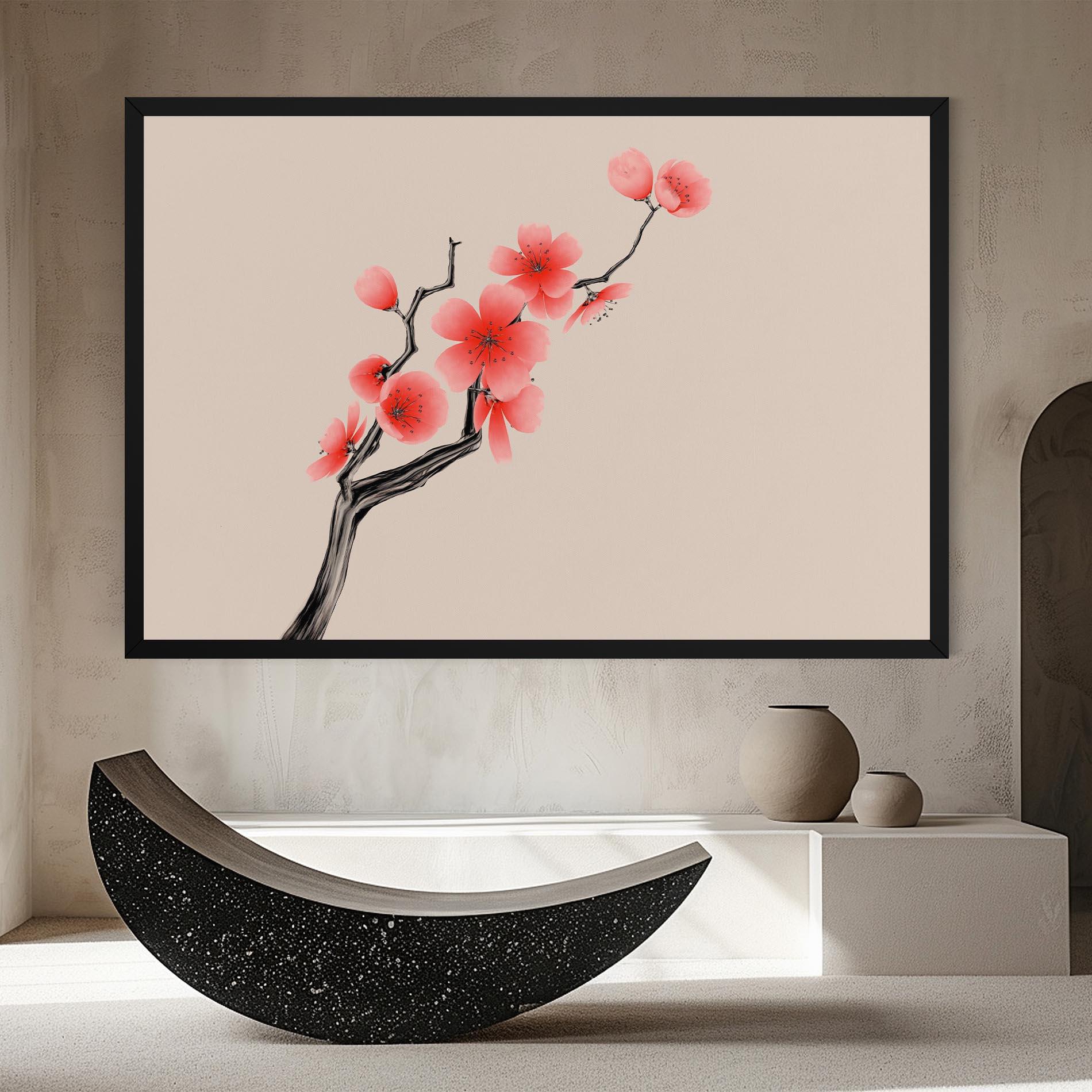 Obraz na Płótnie Chinese Plum Blossom mockup 8