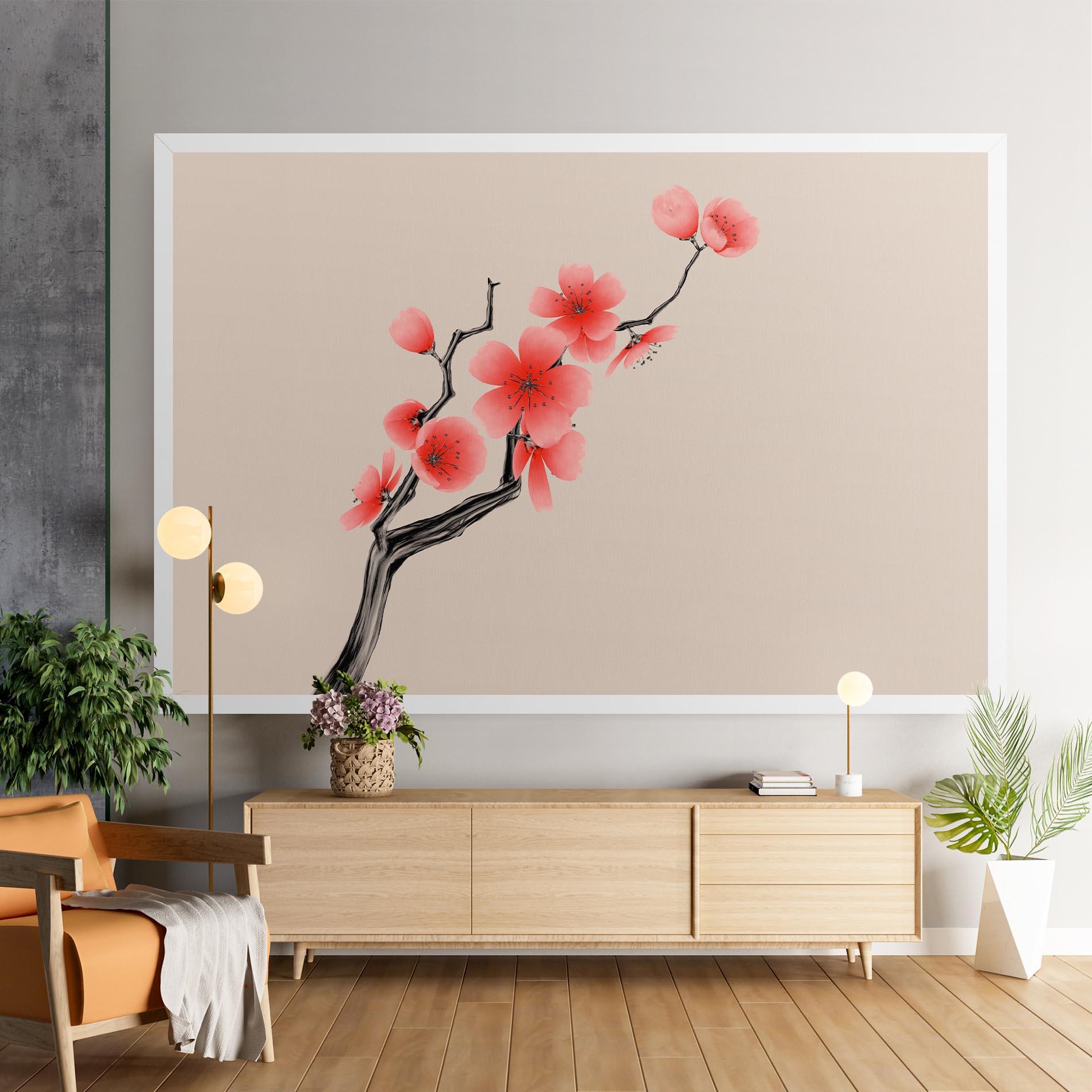 Obraz na Płótnie Chinese Plum Blossom mockup 9