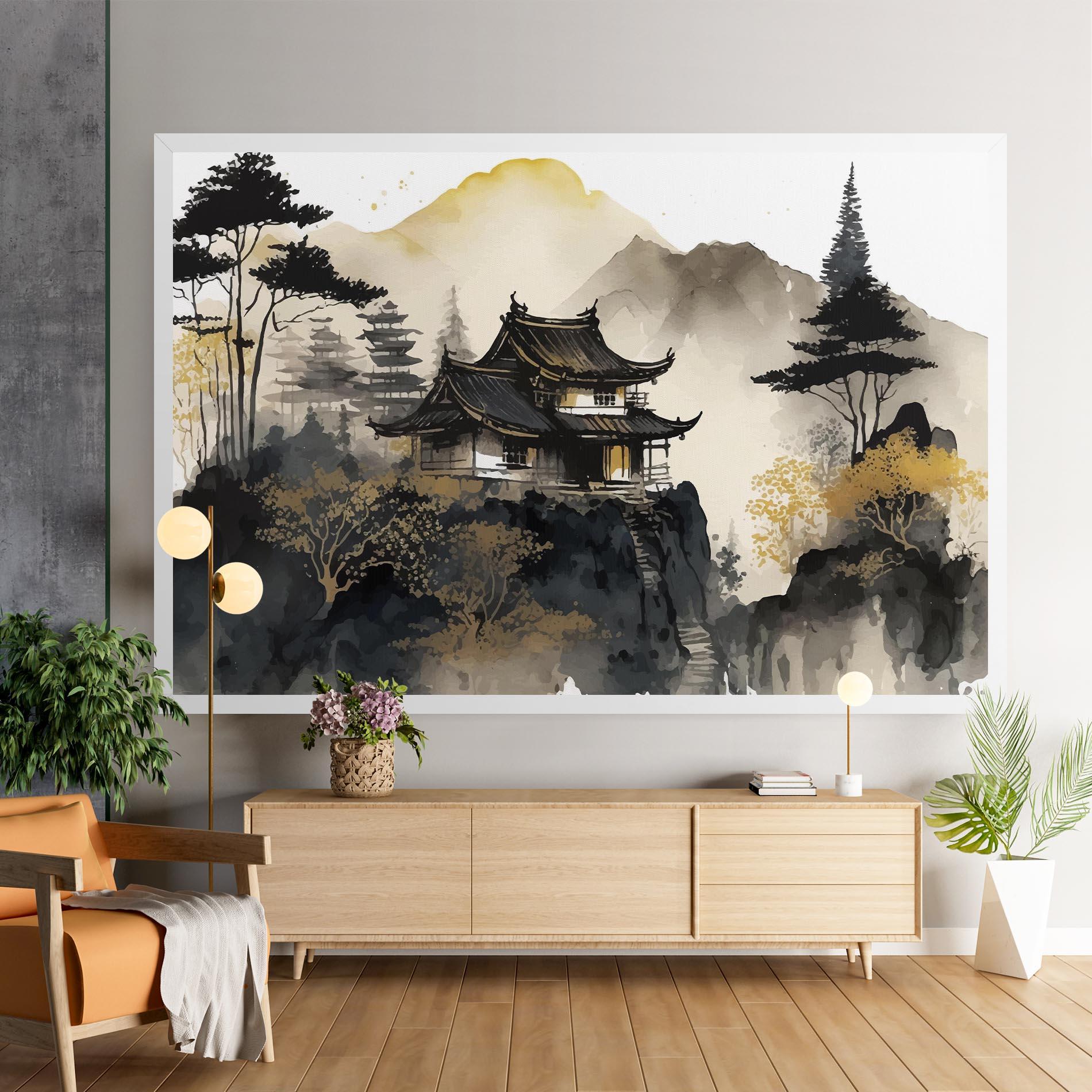 Obraz na Płótnie Japanese Temple mockup 9