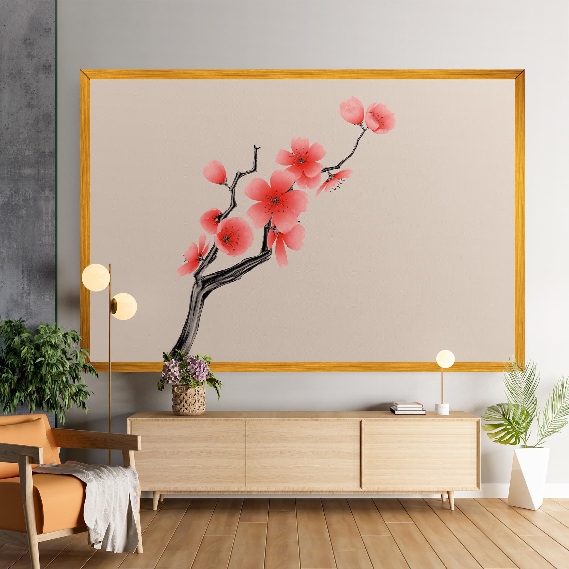 Obraz na Płótnie Chinese Plum Blossom mockup 9