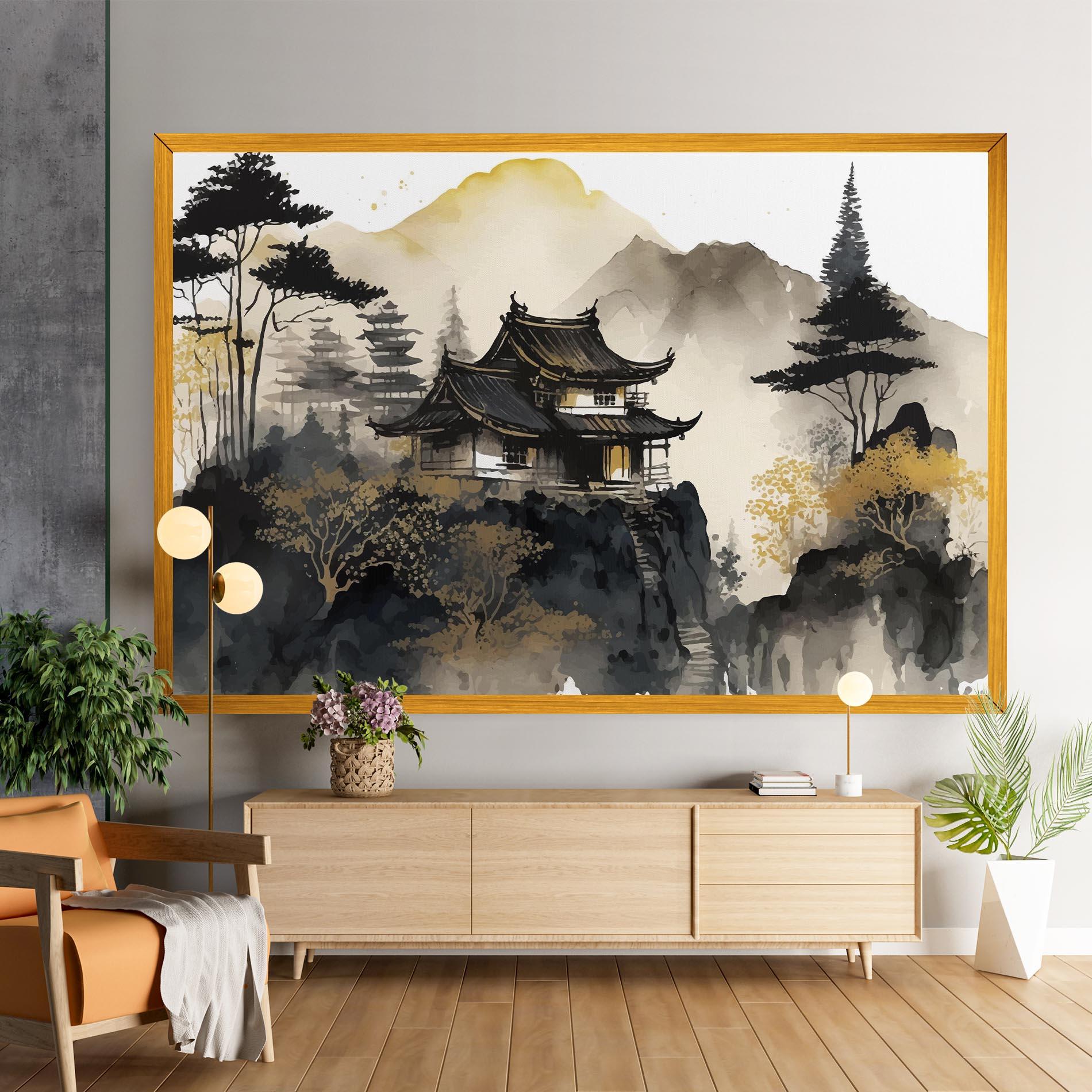Obraz na Płótnie Japanese Temple mockup 9