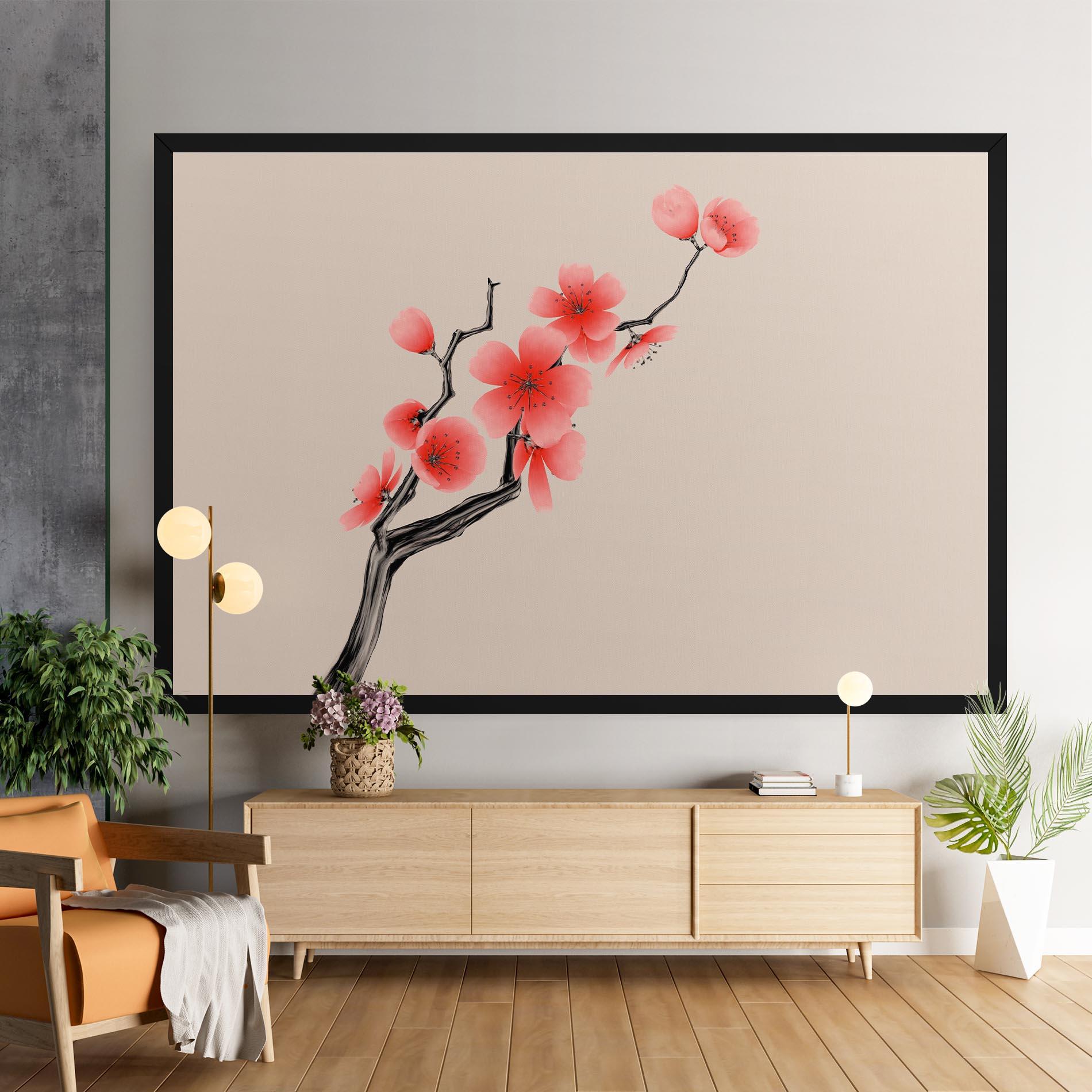 Obraz na Płótnie Chinese Plum Blossom mockup 9