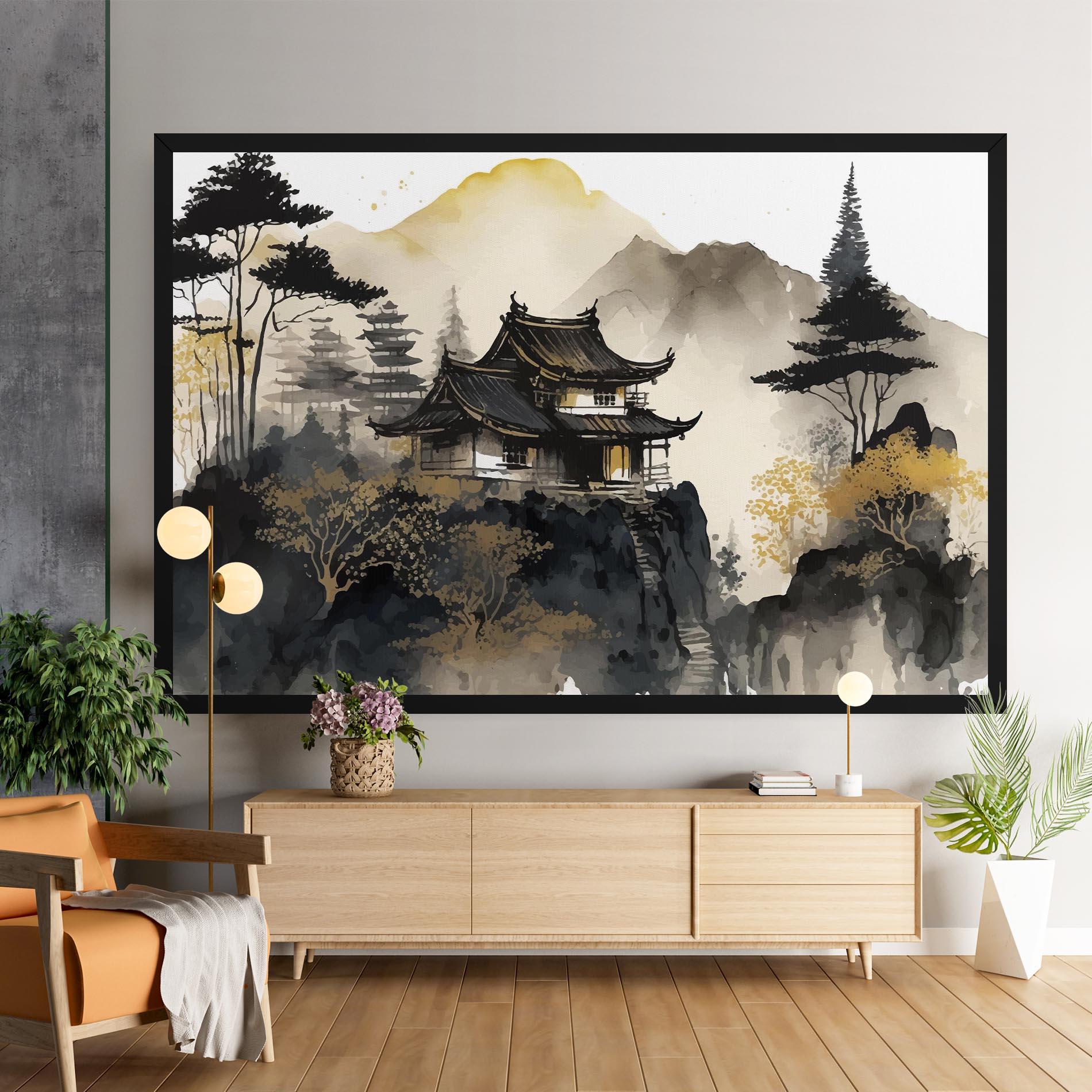 Obraz na Płótnie Japanese Temple mockup 9