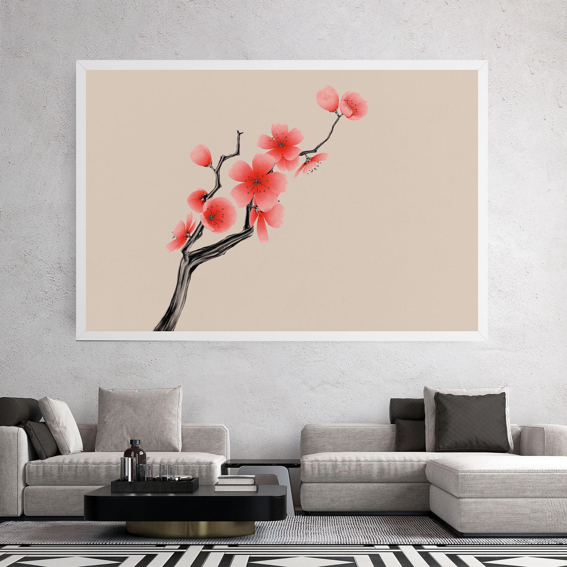 Obraz na Płótnie Chinese Plum Blossom mockup 2