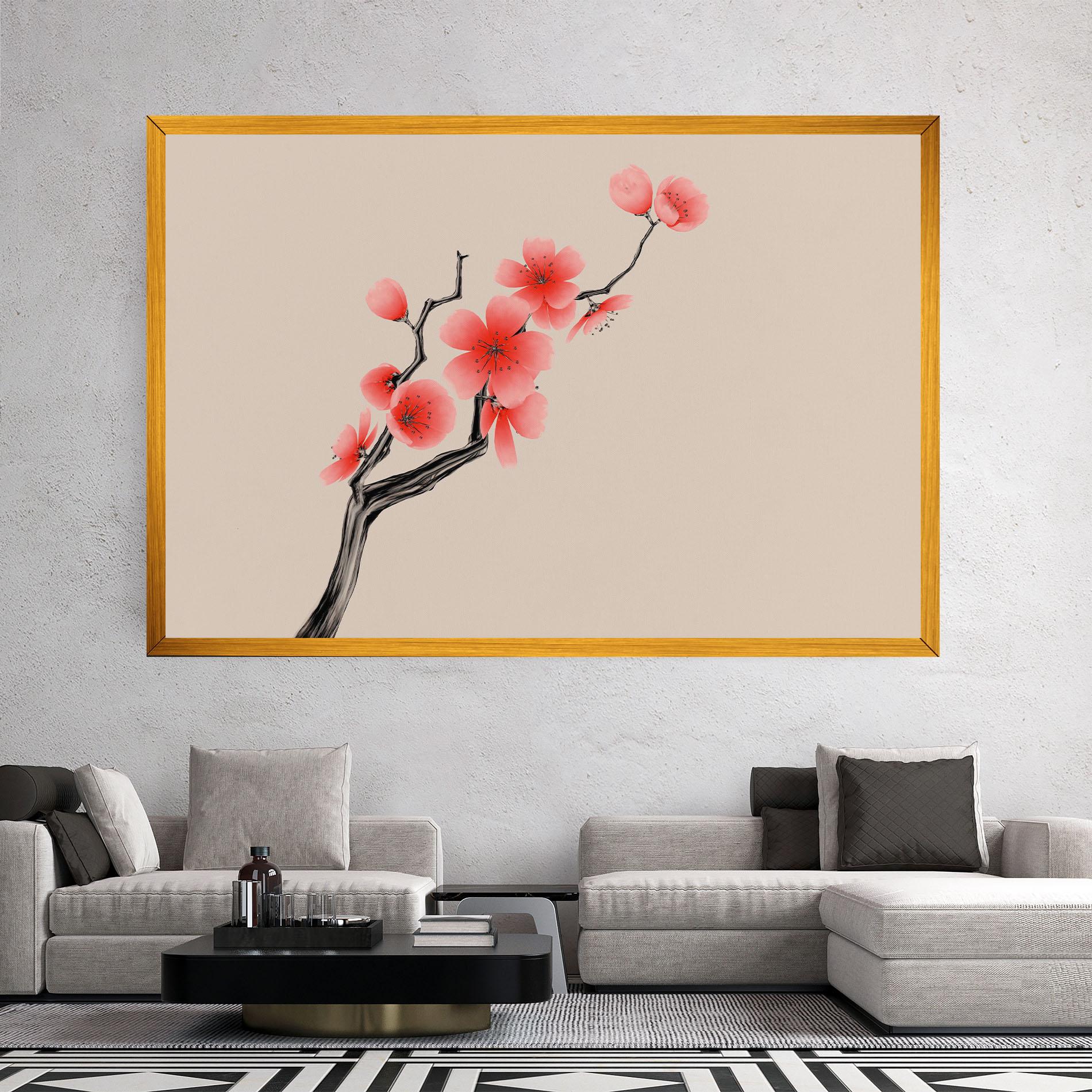 Obraz na Płótnie Chinese Plum Blossom mockup 2