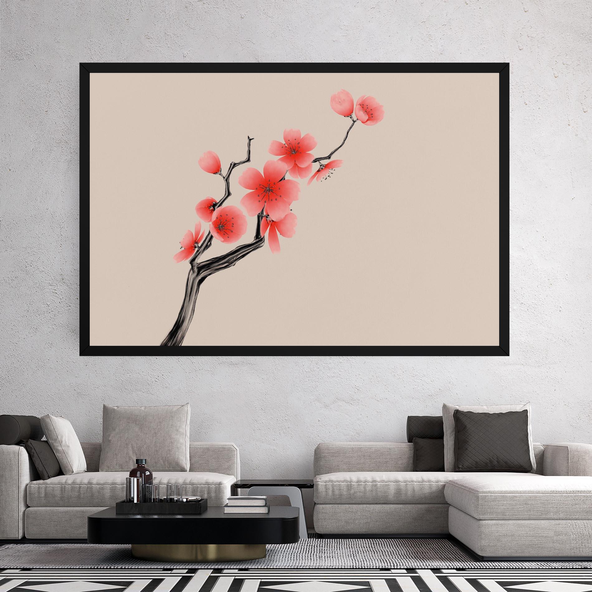 Obraz na Płótnie Chinese Plum Blossom mockup 2
