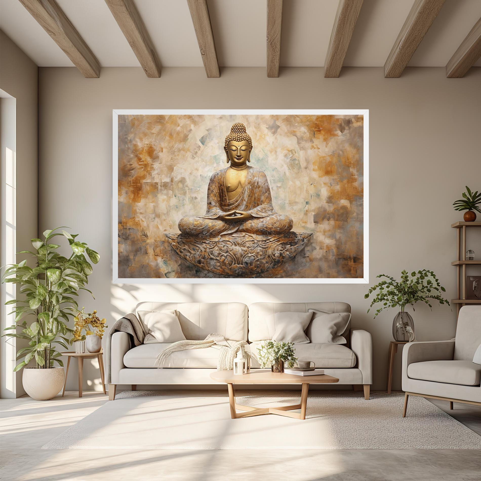 Obraz na Płótnie Cream Buddha Art mockup 6