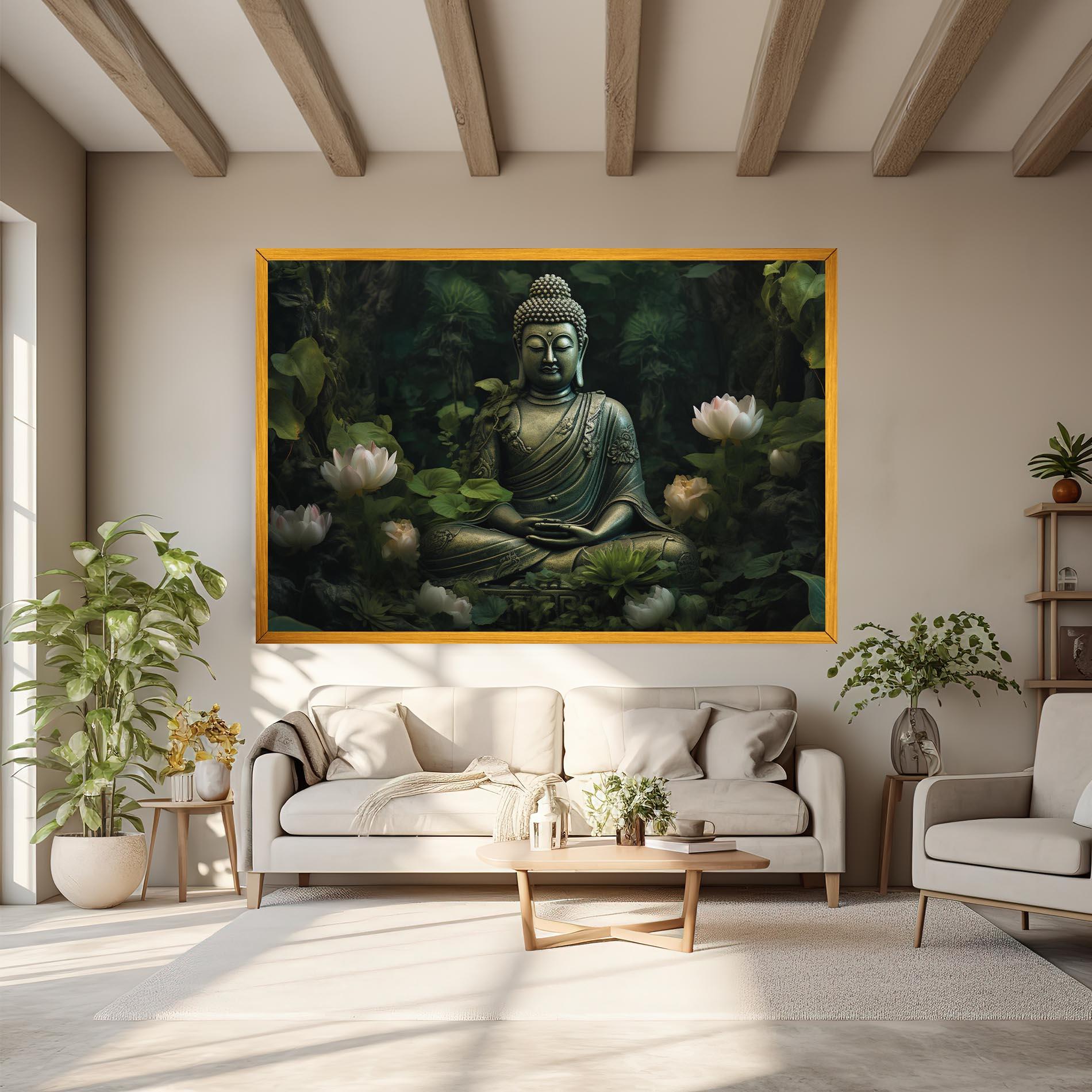 Obraz na Płótnie Buddha Lotus Flower mockup 6