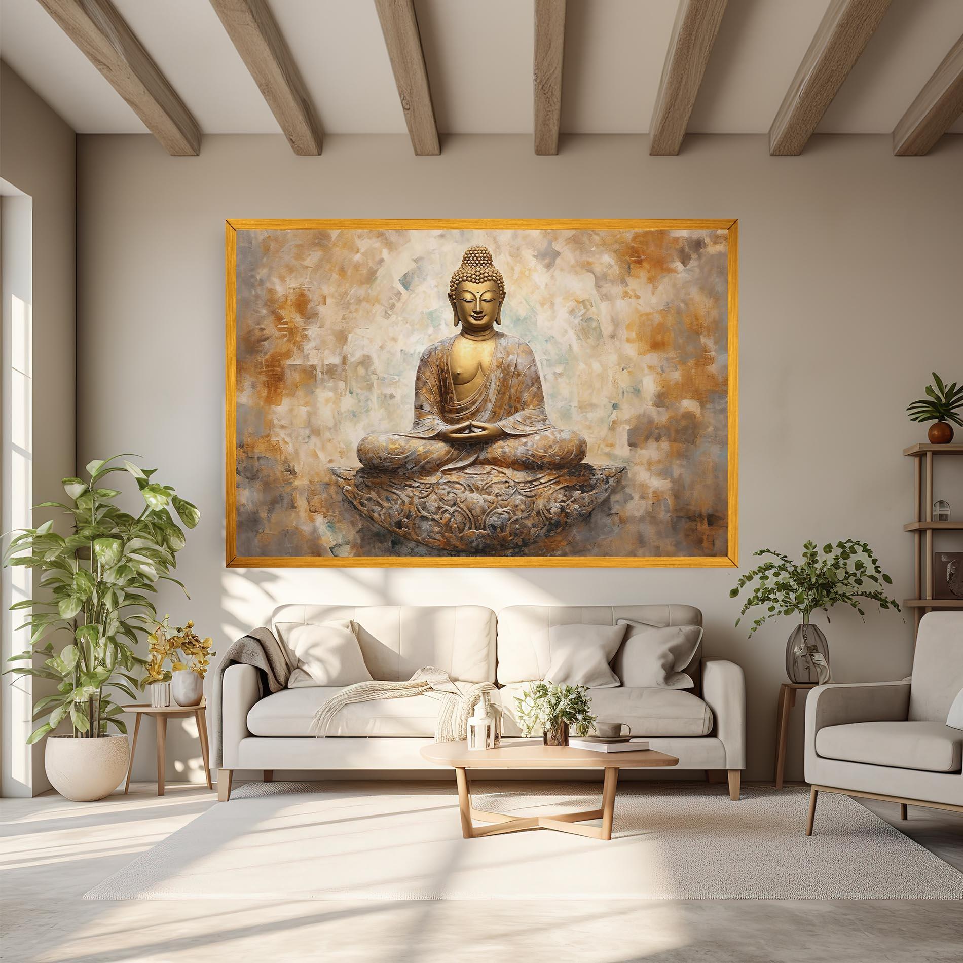 Obraz na Płótnie Cream Buddha Art mockup 6
