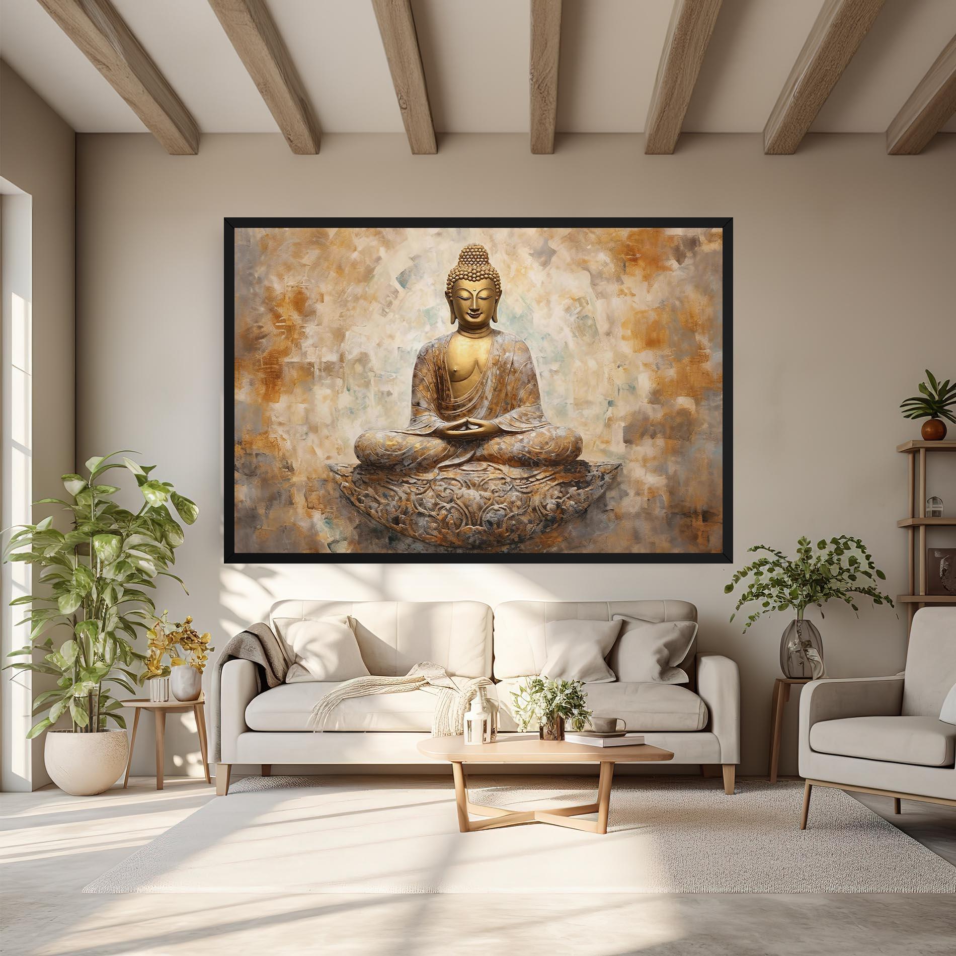 Obraz na Płótnie Cream Buddha Art mockup 6