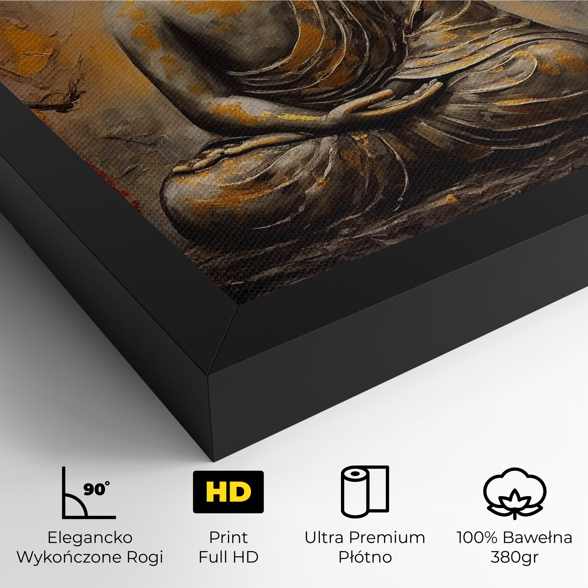 Obraz na Płótnie White Red Buddha mockup 4