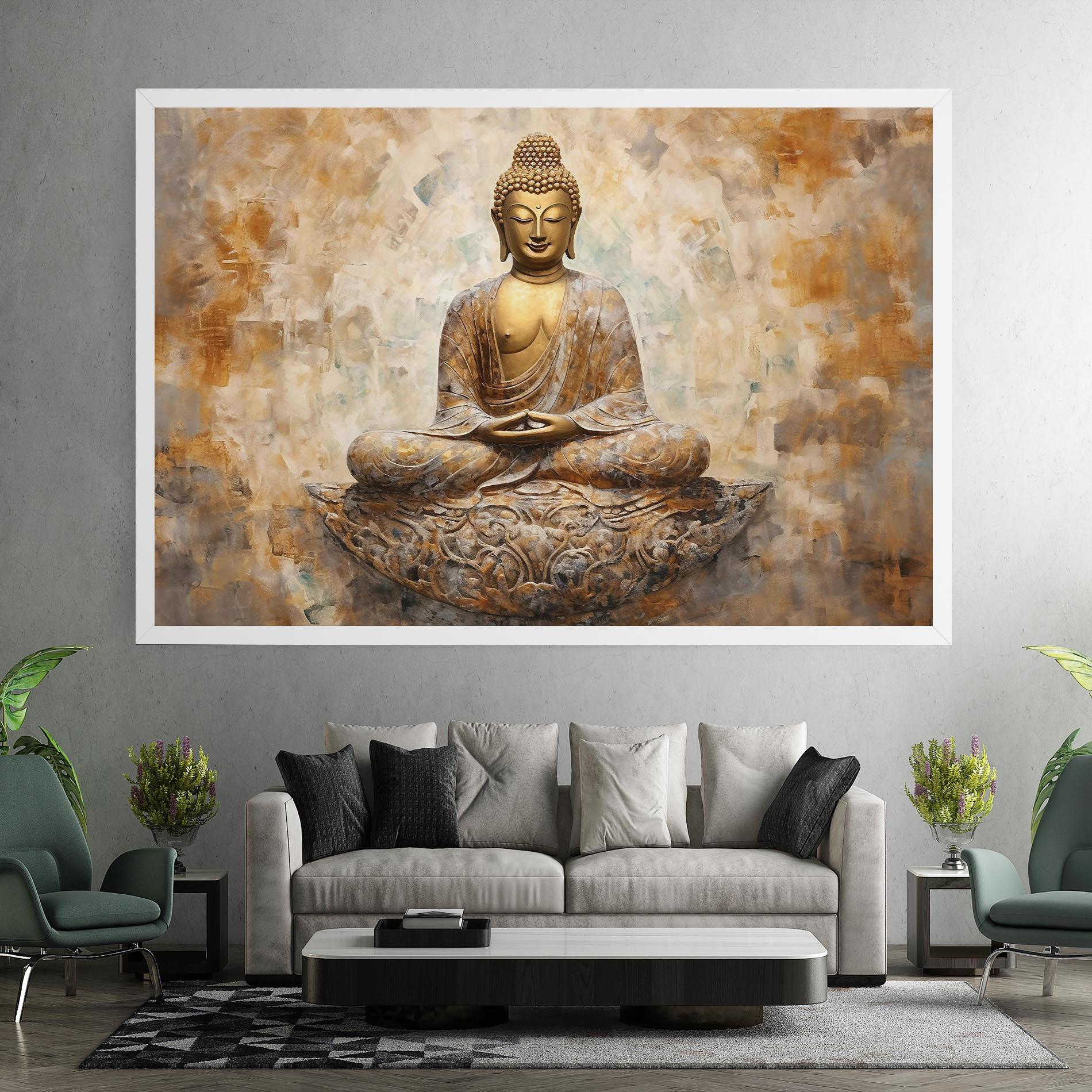 Obraz na Płótnie Cream Buddha Art mockup 7