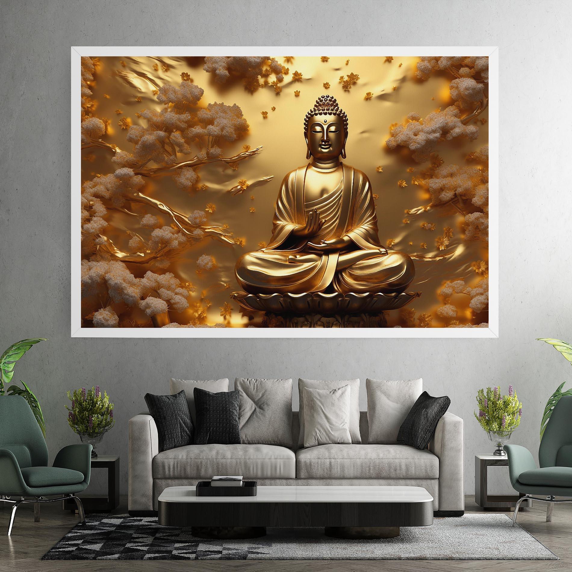 Obraz na Płótnie Strong Gold Buddha mockup 7