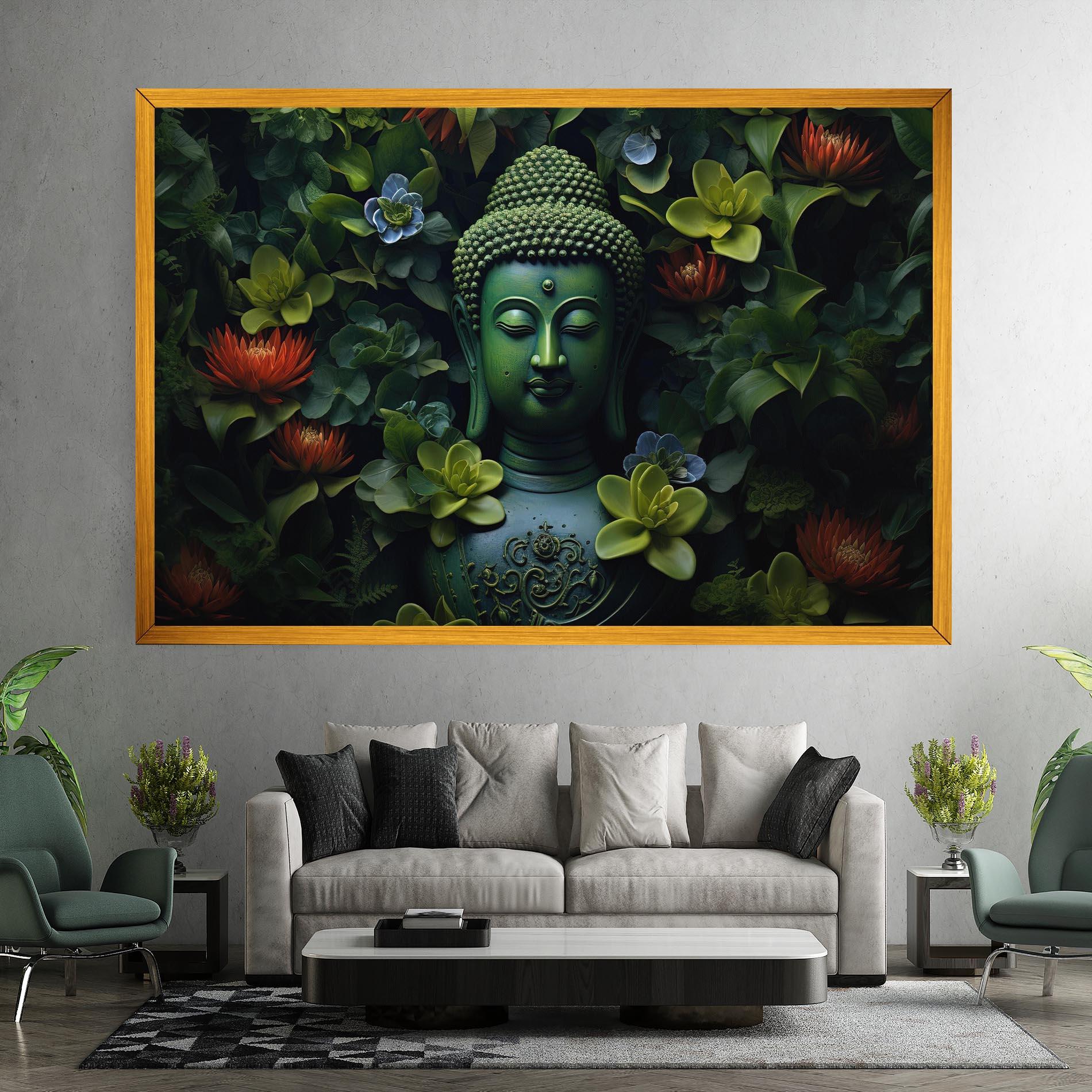 Obraz na Płótnie Blue Light Buddha mockup 7