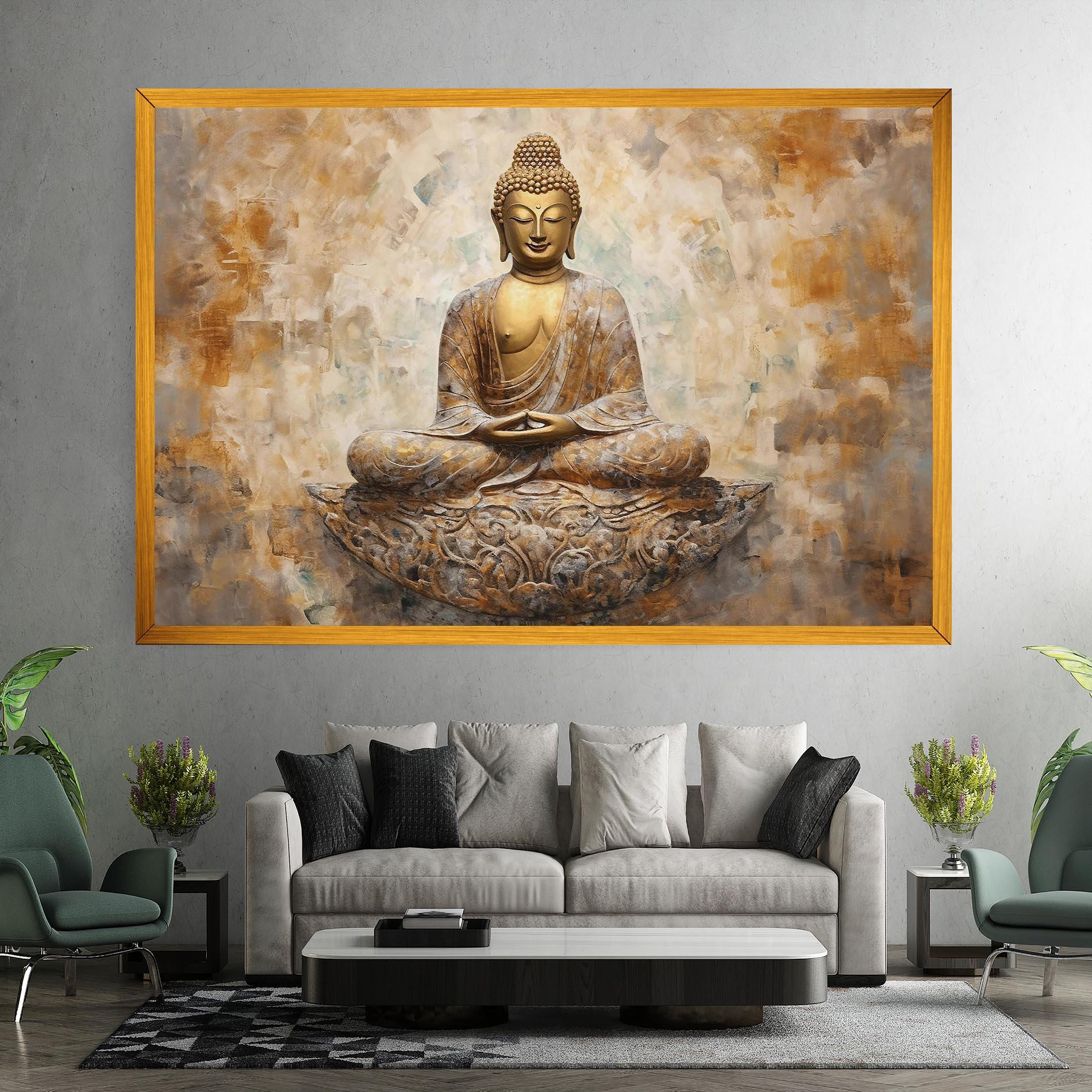 Obraz na Płótnie Cream Buddha Art mockup 7