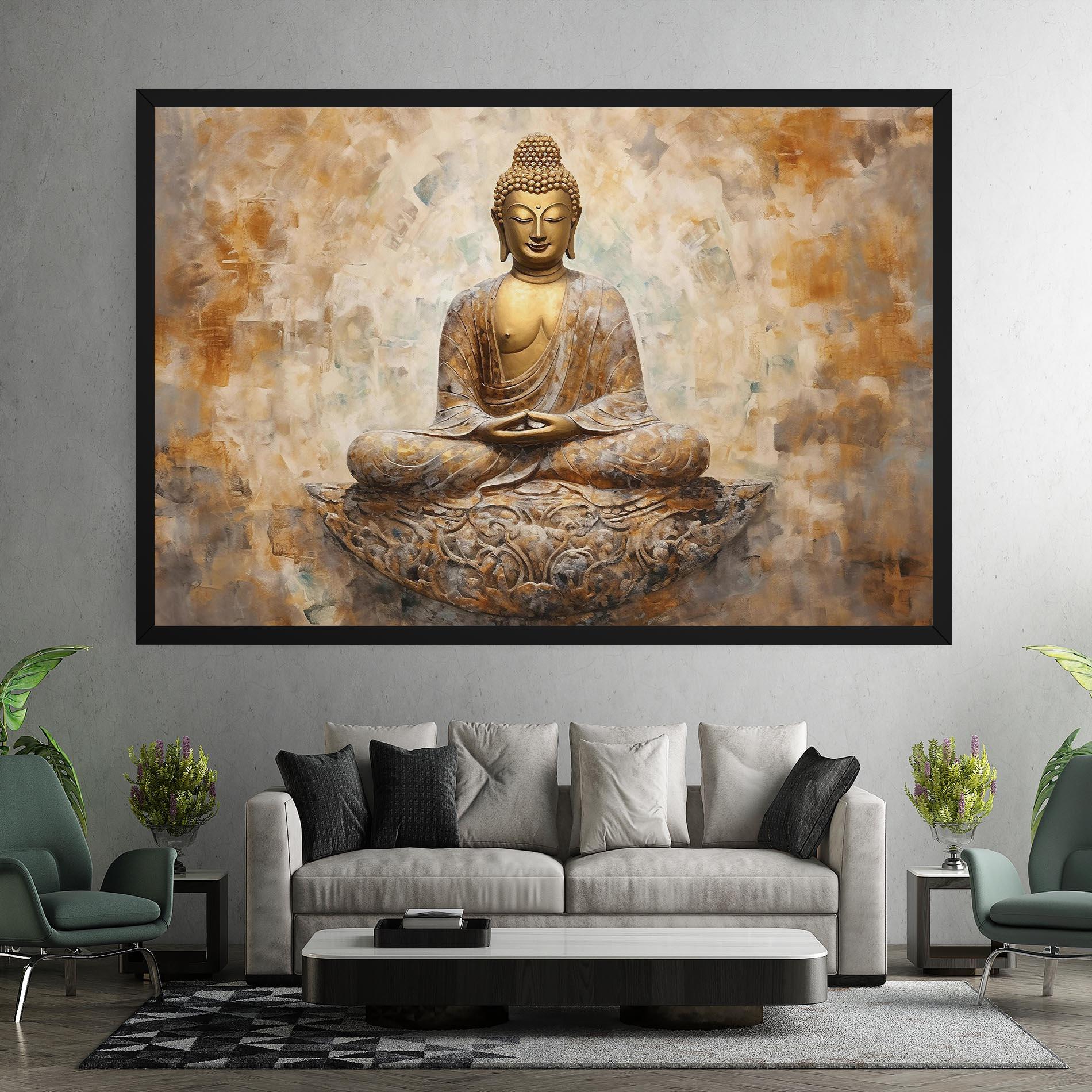 Obraz na Płótnie Cream Buddha Art mockup 7