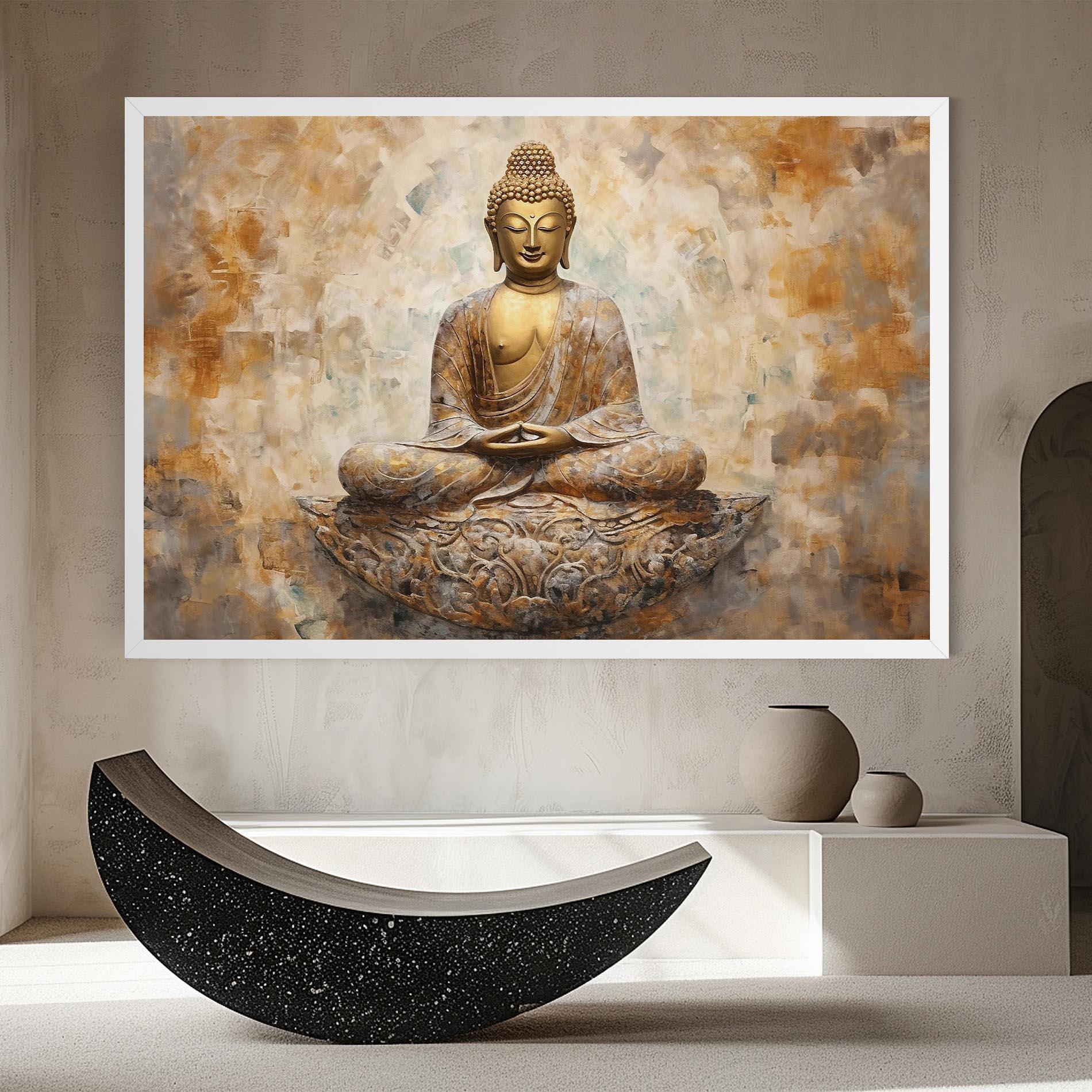 Obraz na Płótnie Cream Buddha Art mockup 8