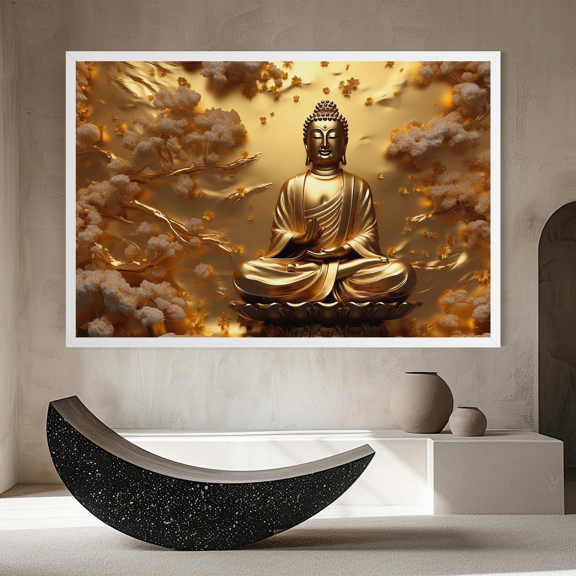 Obraz na Płótnie Strong Gold Buddha mockup 8